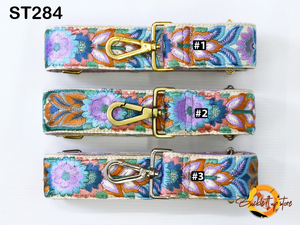 Floral Embroidered Purse Strap Crossbody Strap for Purses Handbag Boho Bag Strap Embroidery Replacement Strap Boho Guitar Strap Gift for her