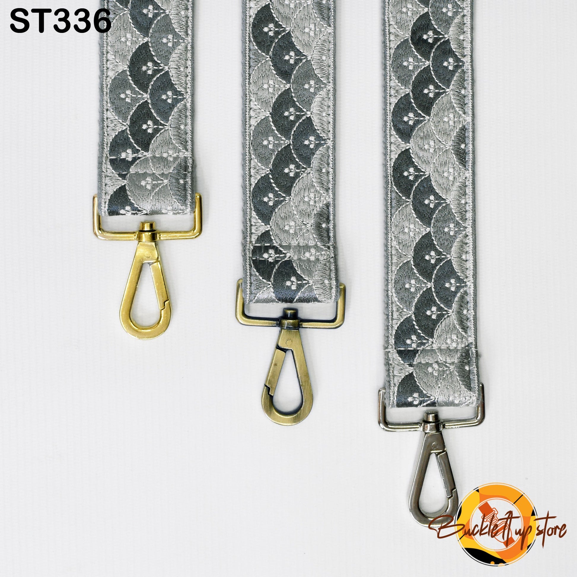 Grey Embroidered Purse Strap Crossbody Strap for Purses Handbag Boho Bag Strap Embroidery Replacement Strap Boho Guitar Strap Gift for her