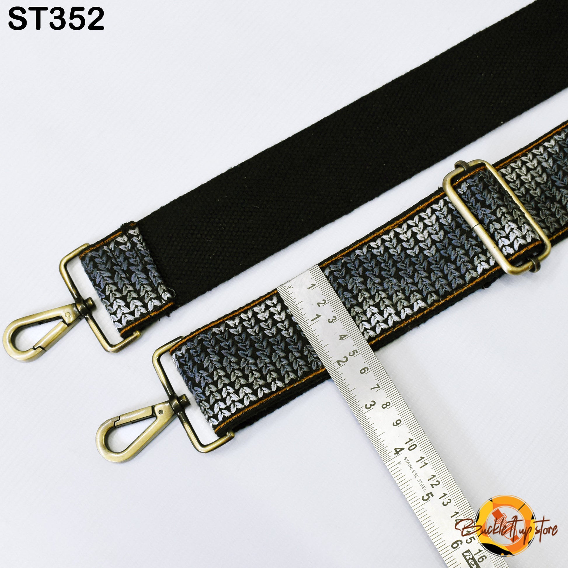 Grey Embroidery Replacement Purse Strap Crossbody Strap for Purses Floral Embroidered Bag Strap Boho Guitar Strap Handbag Strap Gift for her