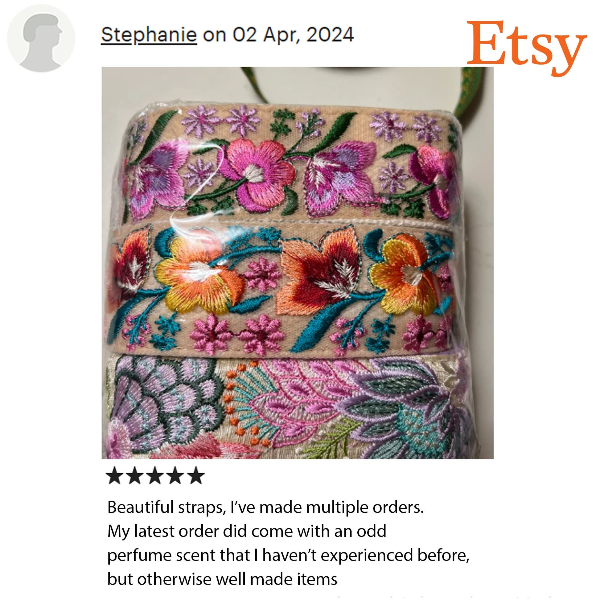 Floral Embroidered Purse Strap Crossbody Strap for Purses Handbag Boho Bag Strap Embroidery Replacement Strap Boho Guitar Strap Gift for her