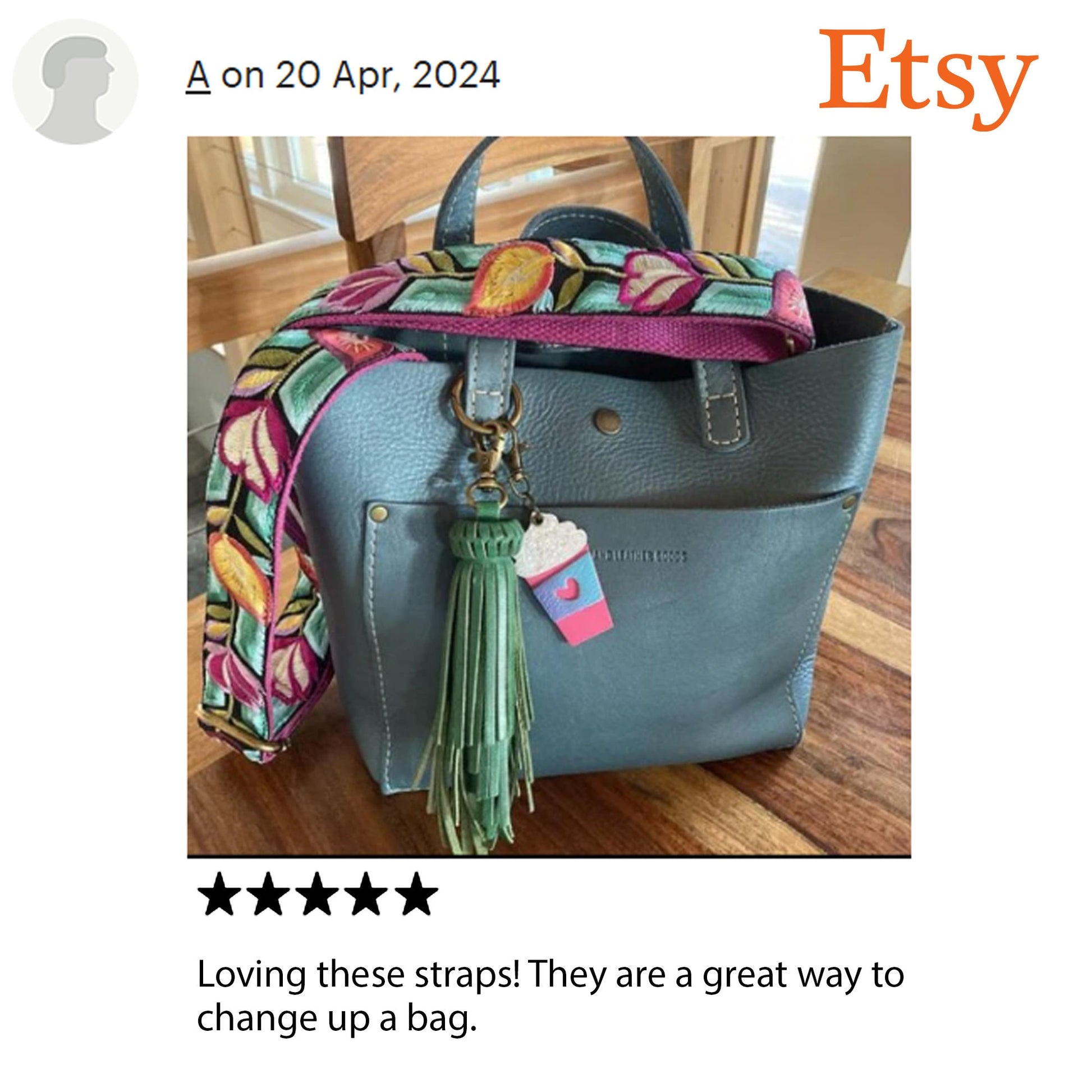Embroidered Detachable Guitar Strap Crossbody Strap for Purses Embroidery Replacement Messenger Bags Tote Handbag Strap Gift Mom Sister Wife