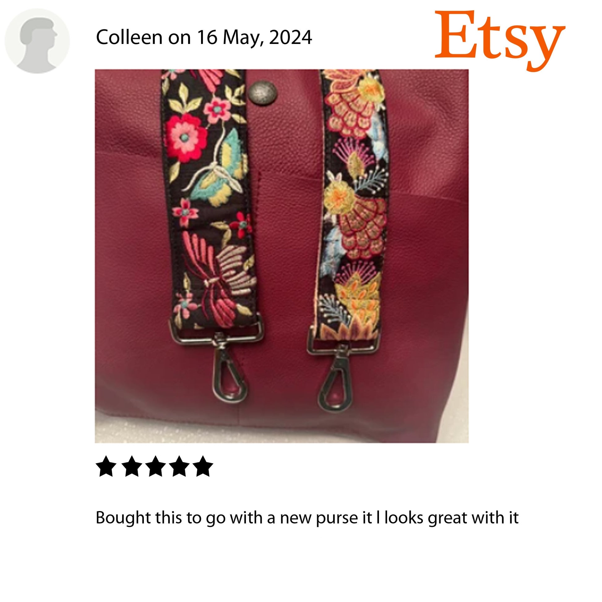 Embroidery Adjustable Camera Strap Crossbody Strap for Purses Embroidered Handbag Boho Bag Strap Replacement Strap Guitar Strap Gift for her
