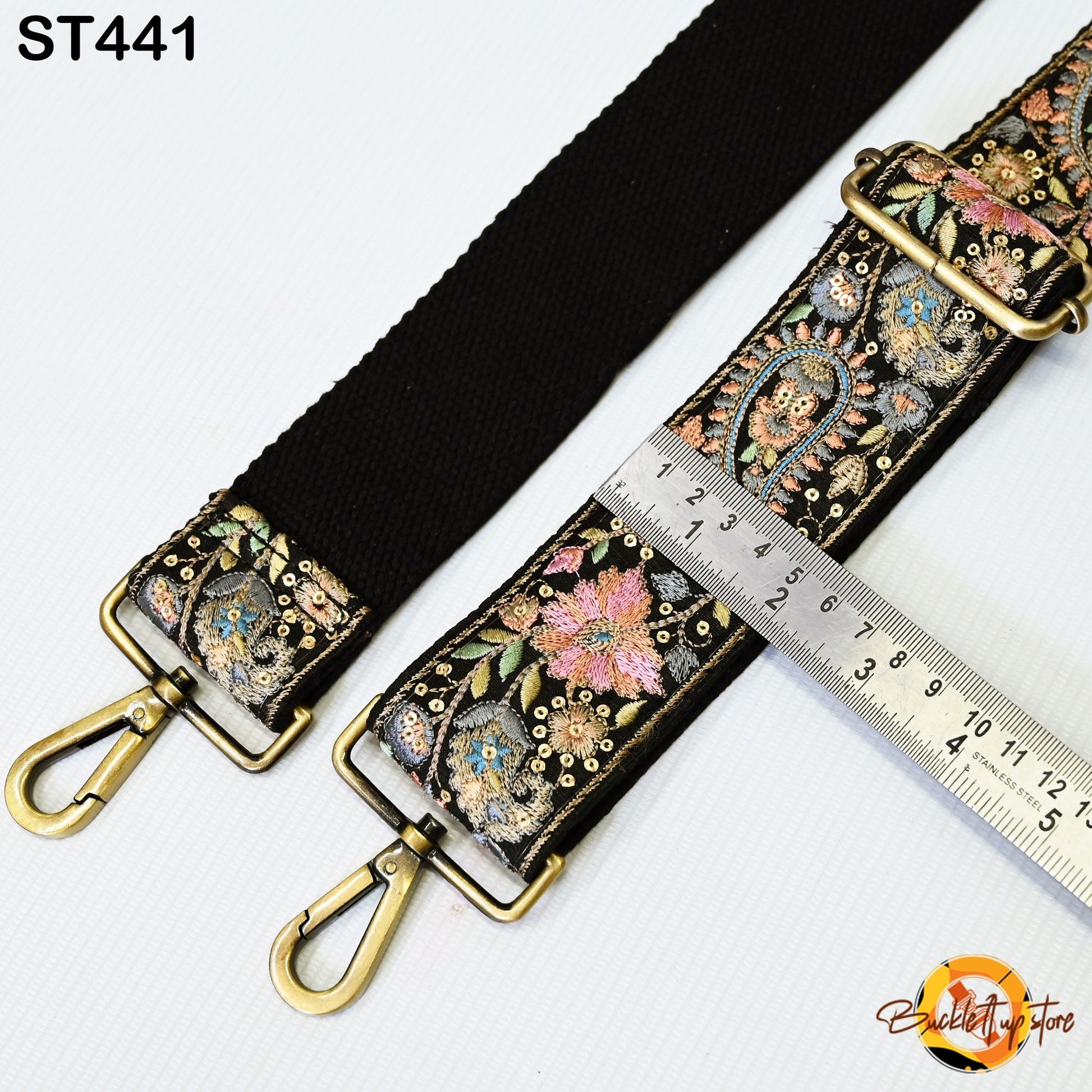 Embroidered Purse Strap Crossbody Strap for Purses Handbag Boho Bag Strap Floral Embroidery Replacement Strap Boho Guitar Strap Gift for her