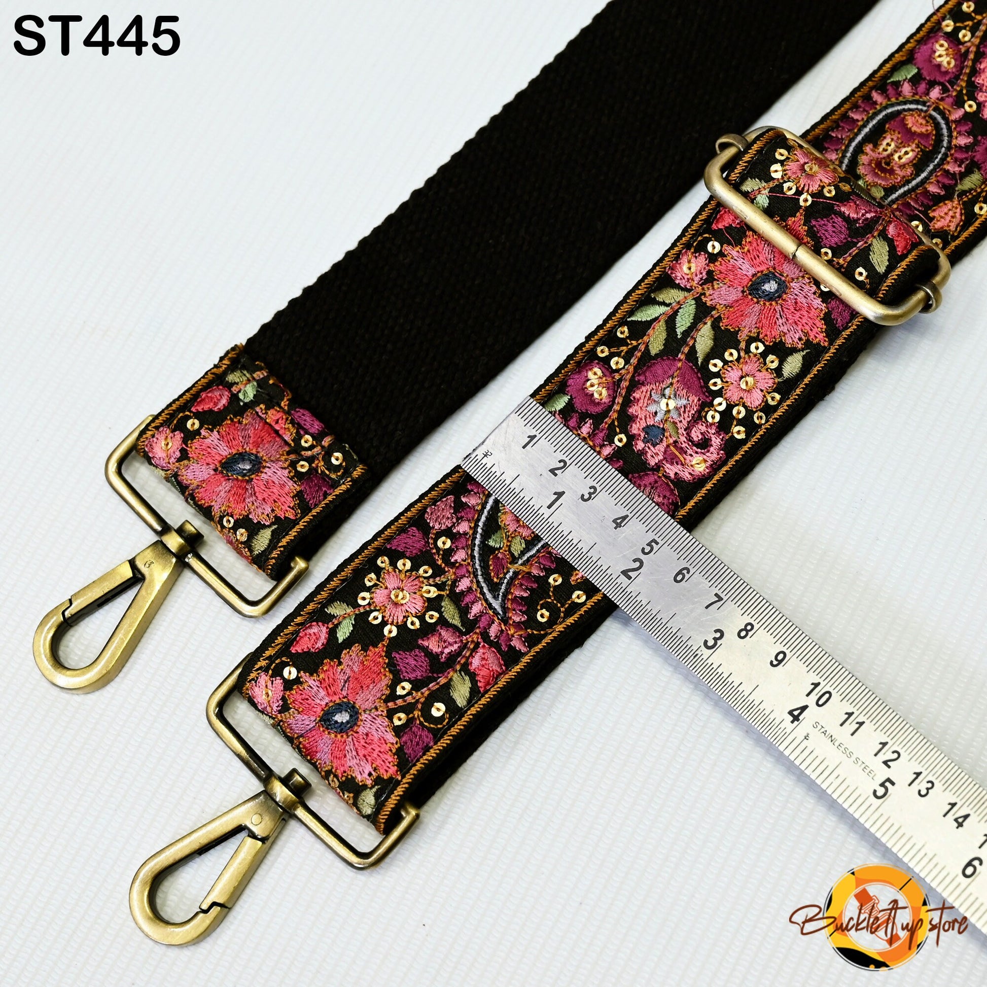 Embroidered Purse Strap Crossbody Strap for Purses Handbag Boho Bag Strap Floral Embroidery Replacement Strap Boho Guitar Strap Gift for her