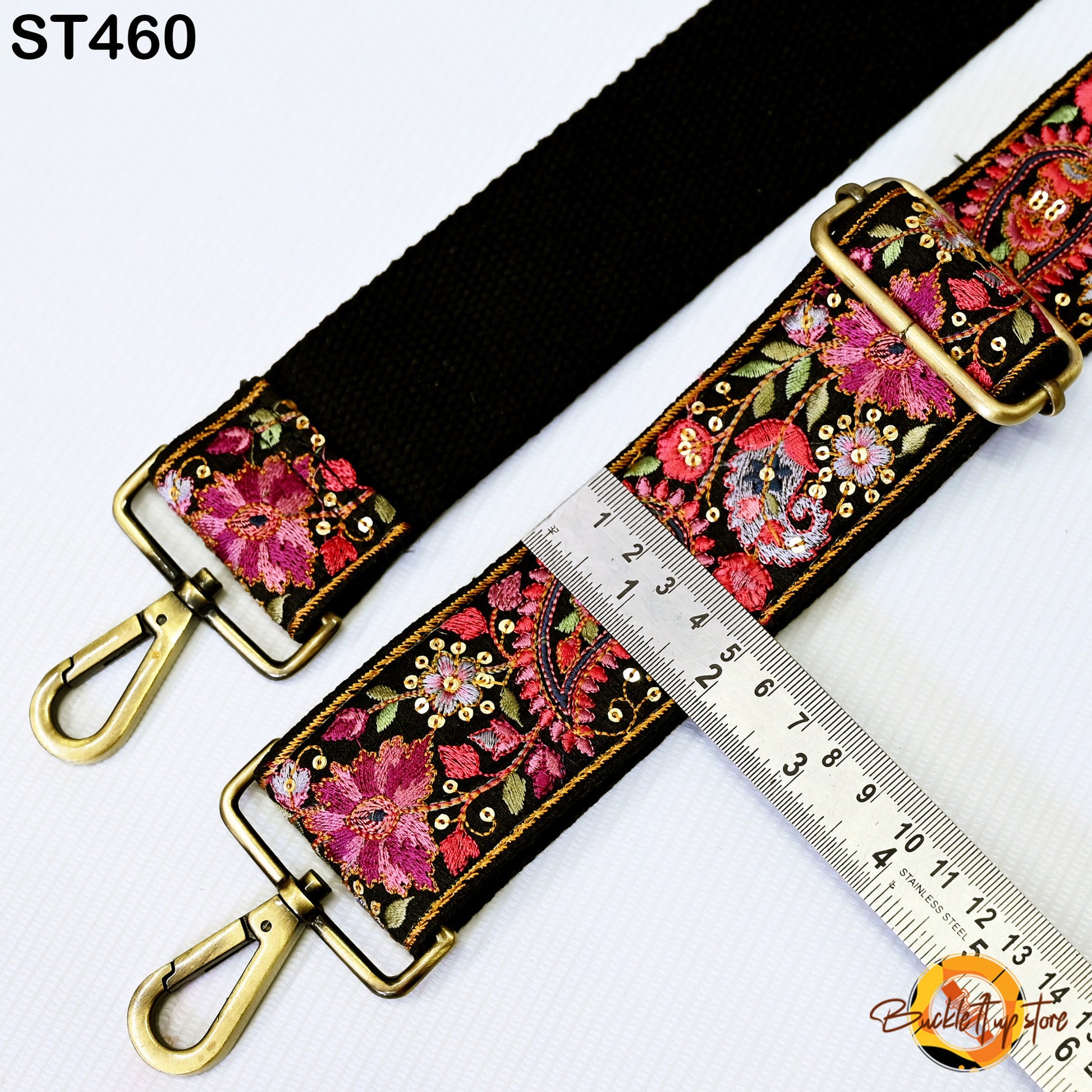 Crossbody Strap for Purses Handbag Boho Bag Strap Floral Embroidery Replacement Strap Boho Guitar Strap Gift for her Embroidered Purse Strap