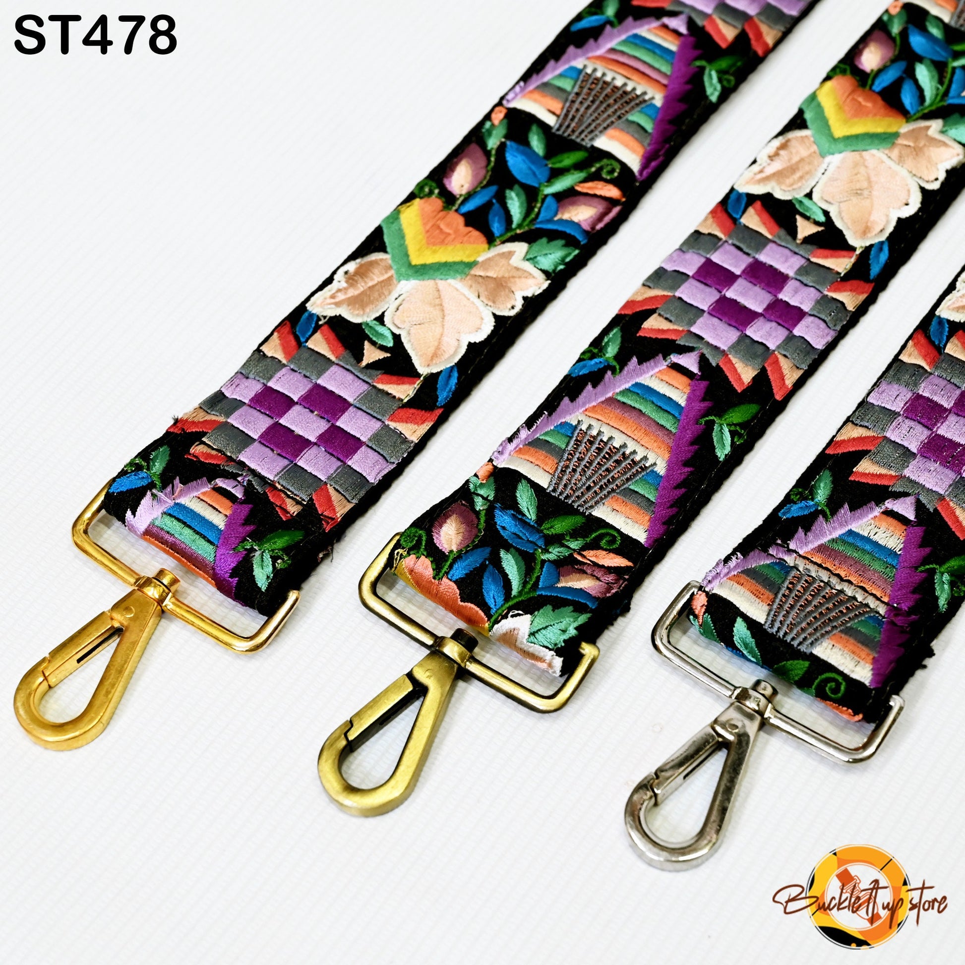 Gift Girlfriend Floral Embroidery Crossbody Strap for Sling Bag Replacement Strap Embroidered Boho Purse Strap Guitar Strap Handbag Strap