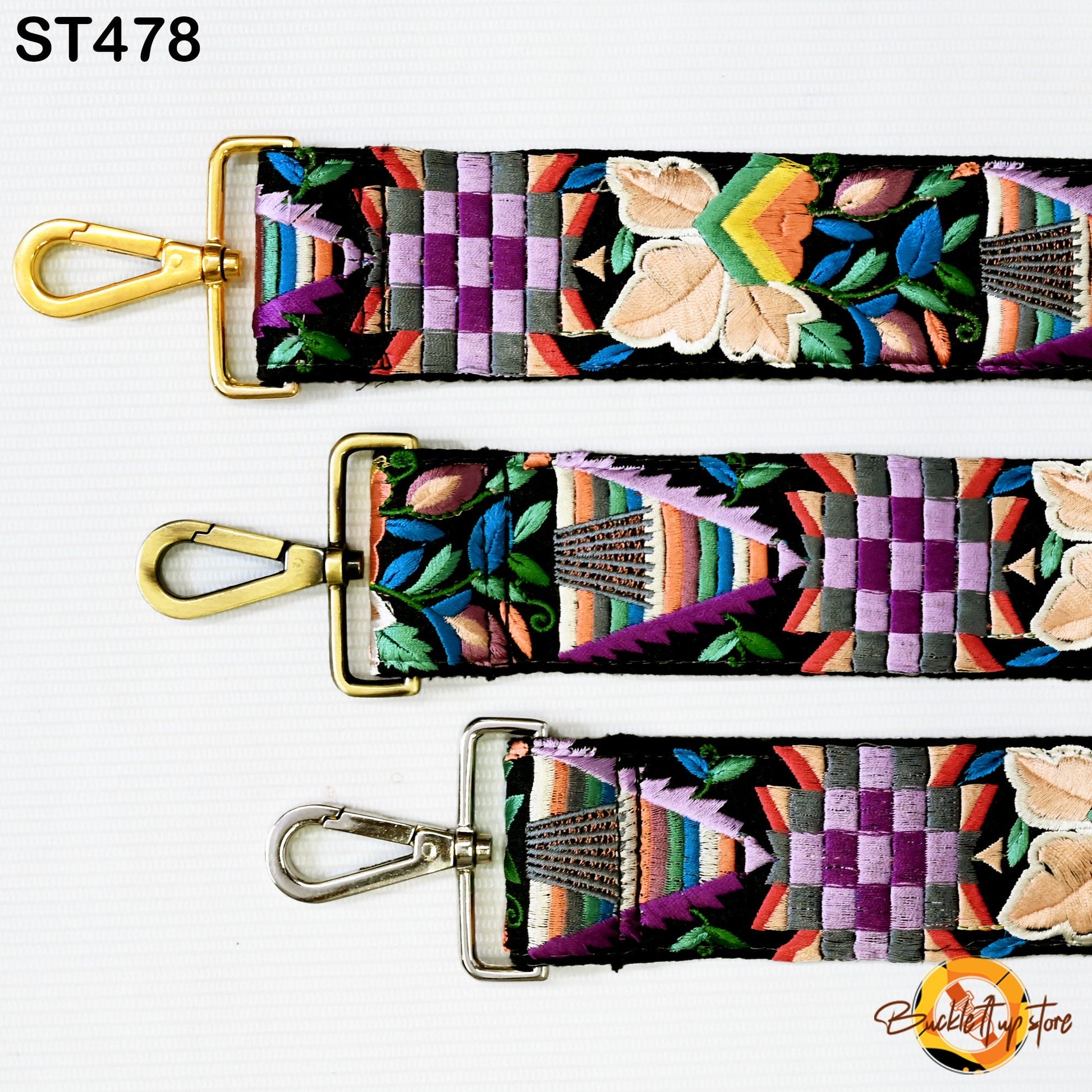 Gift Girlfriend Floral Embroidery Crossbody Strap for Sling Bag Replacement Strap Embroidered Boho Purse Strap Guitar Strap Handbag Strap