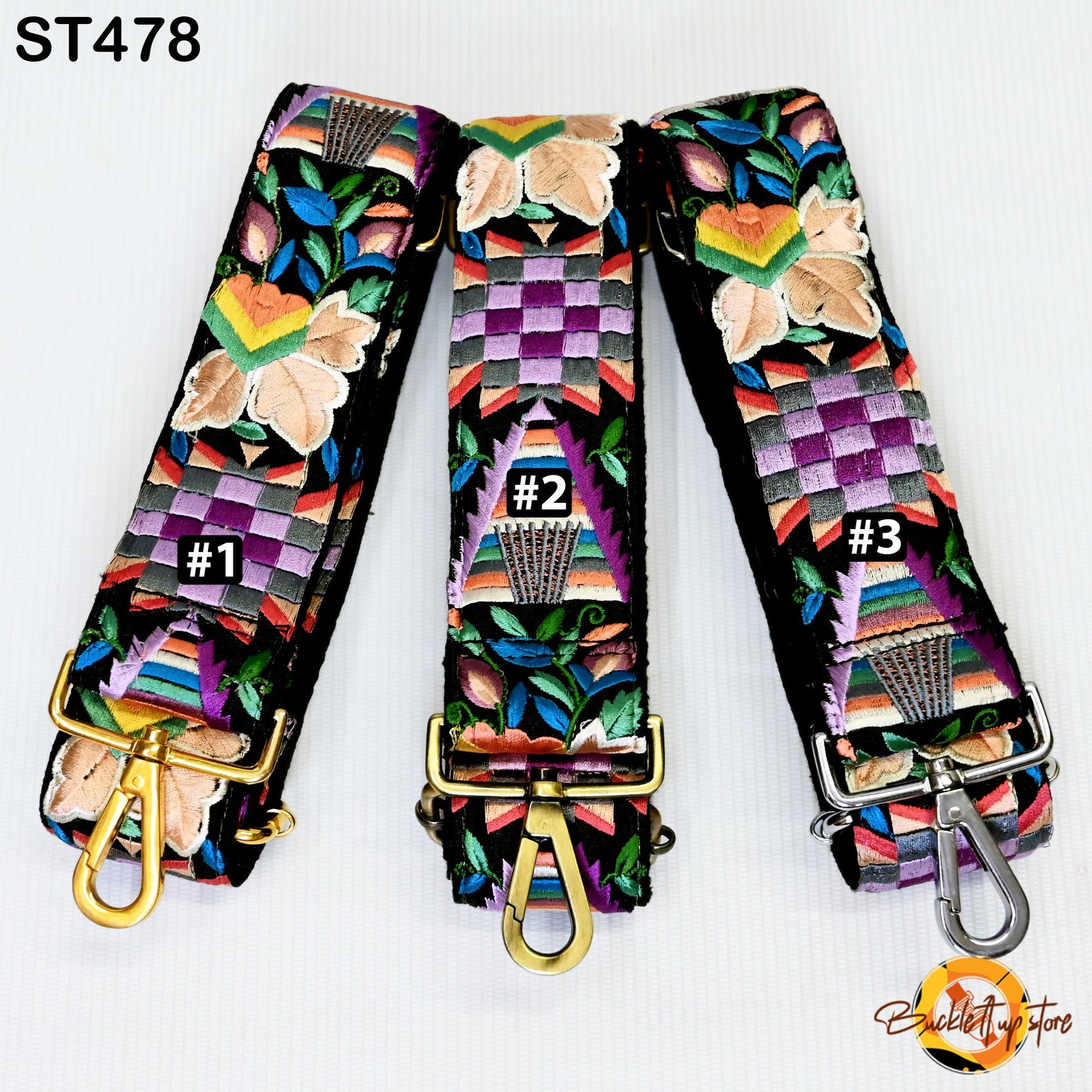 Gift Girlfriend Floral Embroidery Crossbody Strap for Sling Bag Replacement Strap Embroidered Boho Purse Strap Guitar Strap Handbag Strap
