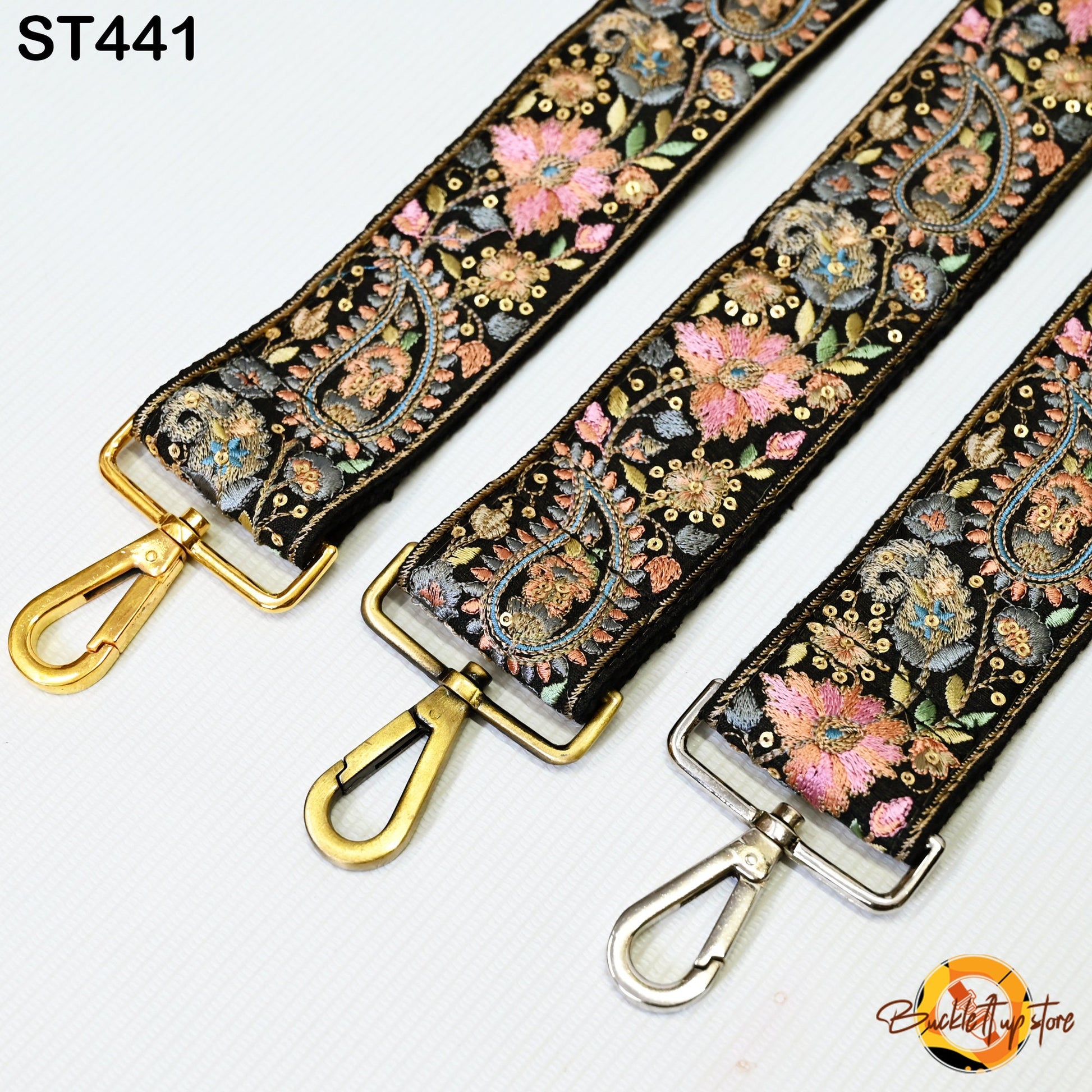 Embroidered Purse Strap Crossbody Strap for Purses Handbag Boho Bag Strap Floral Embroidery Replacement Strap Boho Guitar Strap Gift for her