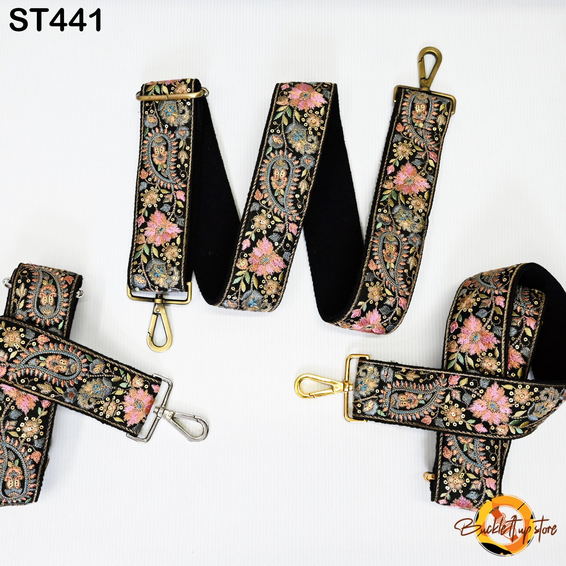 Embroidered Purse Strap Crossbody Strap for Purses Handbag Boho Bag Strap Floral Embroidery Replacement Strap Boho Guitar Strap Gift for her