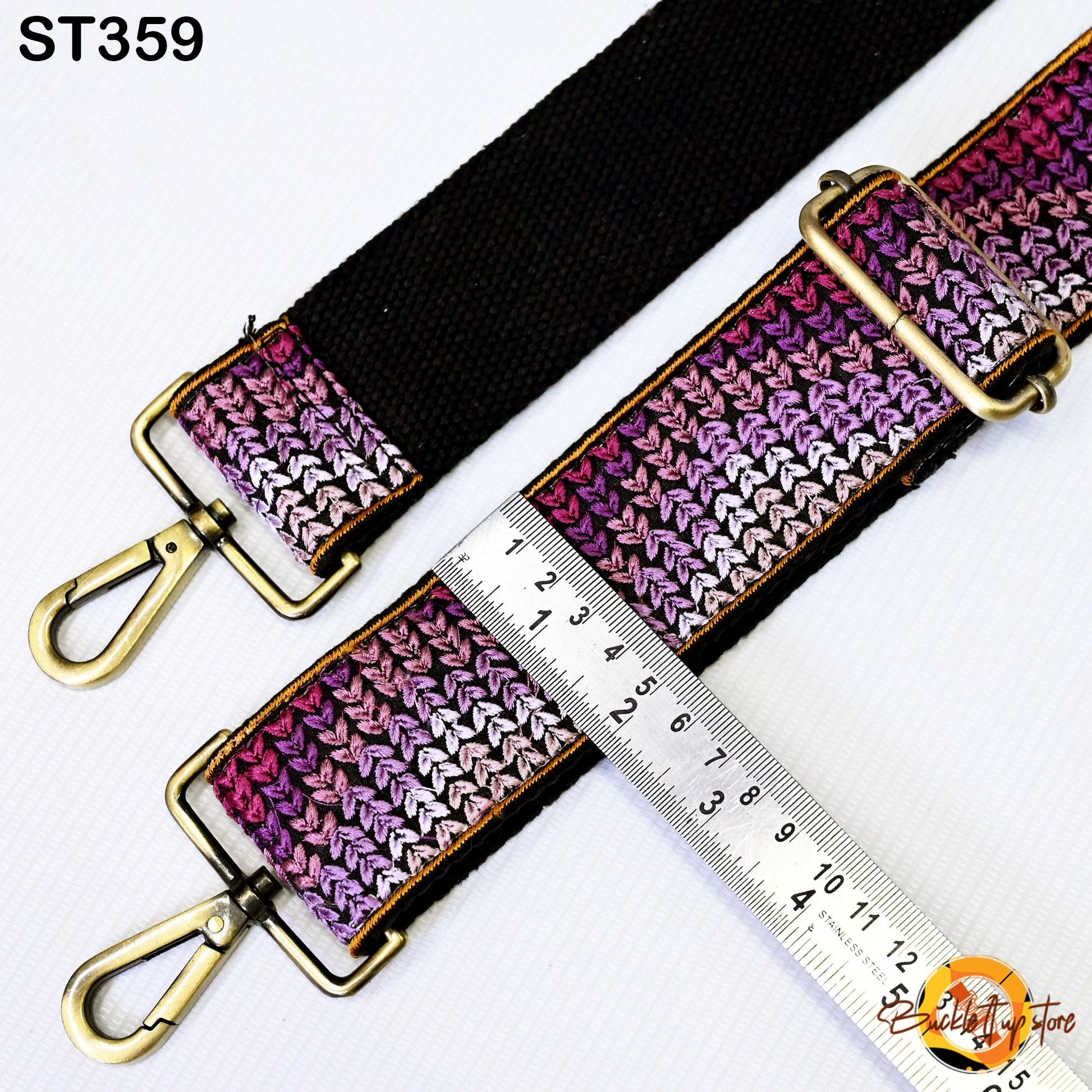 Purple Embroidery Replacement Purse Strap Gift Wife Crossbody Strap for Purses Floral Embroidered Bag Strap Boho Guitar Strap Handbag Strap