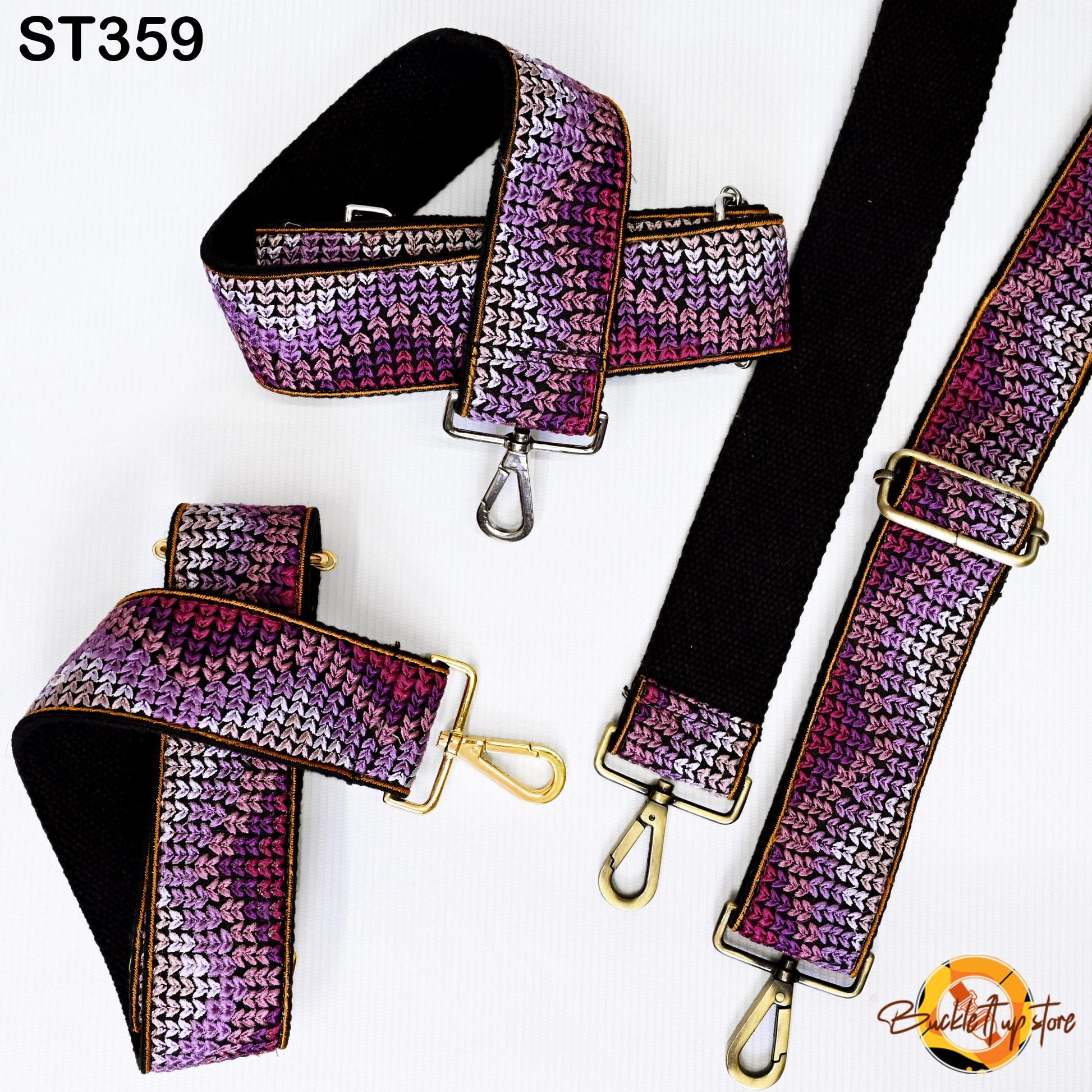 Purple Embroidery Replacement Purse Strap Gift Wife Crossbody Strap for Purses Floral Embroidered Bag Strap Boho Guitar Strap Handbag Strap