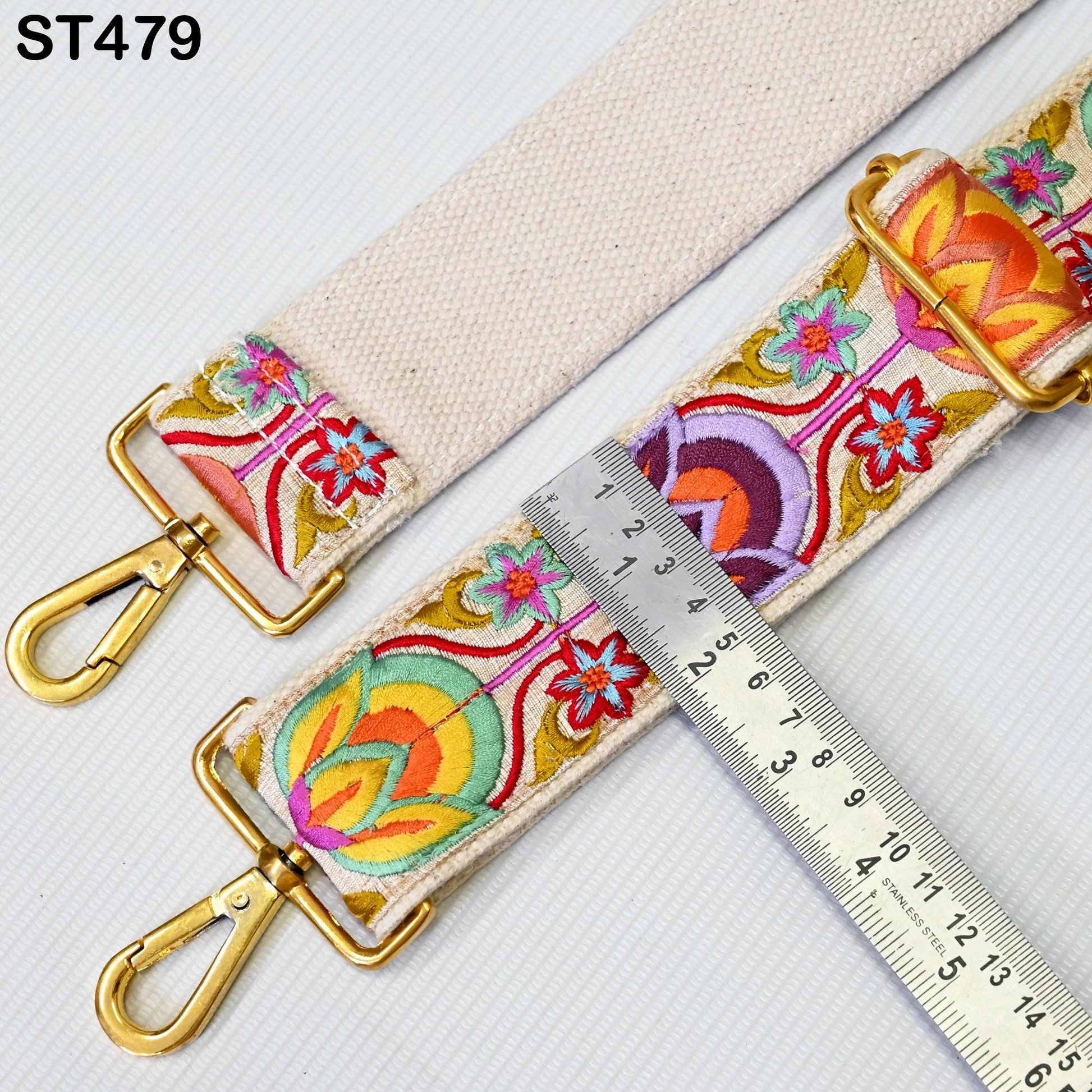 Gift for Holiday Season Replacement Handbag Bag Strap Embroidered Camera Strap Crossbody Strap for Purses Embroidery Adjustable Guitar Strap