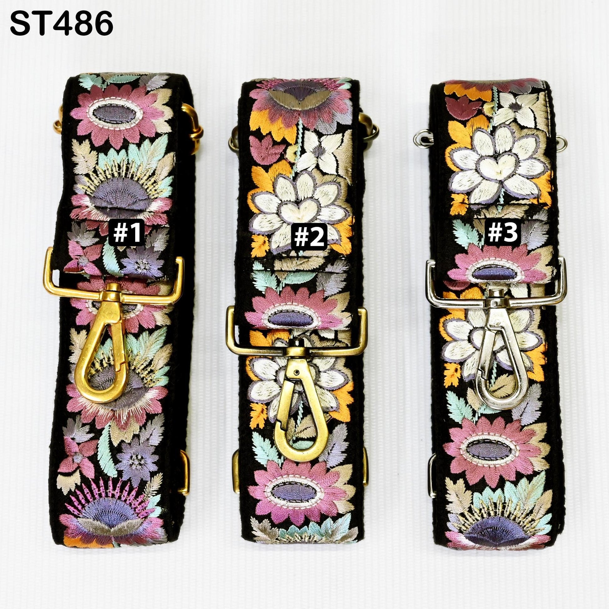 Embroidered Detachable Guitar Strap Crossbody Strap for Purses Bags Embroidery Replacement Messenger Strap Boho Tote Handbag Strap Gift Mom
