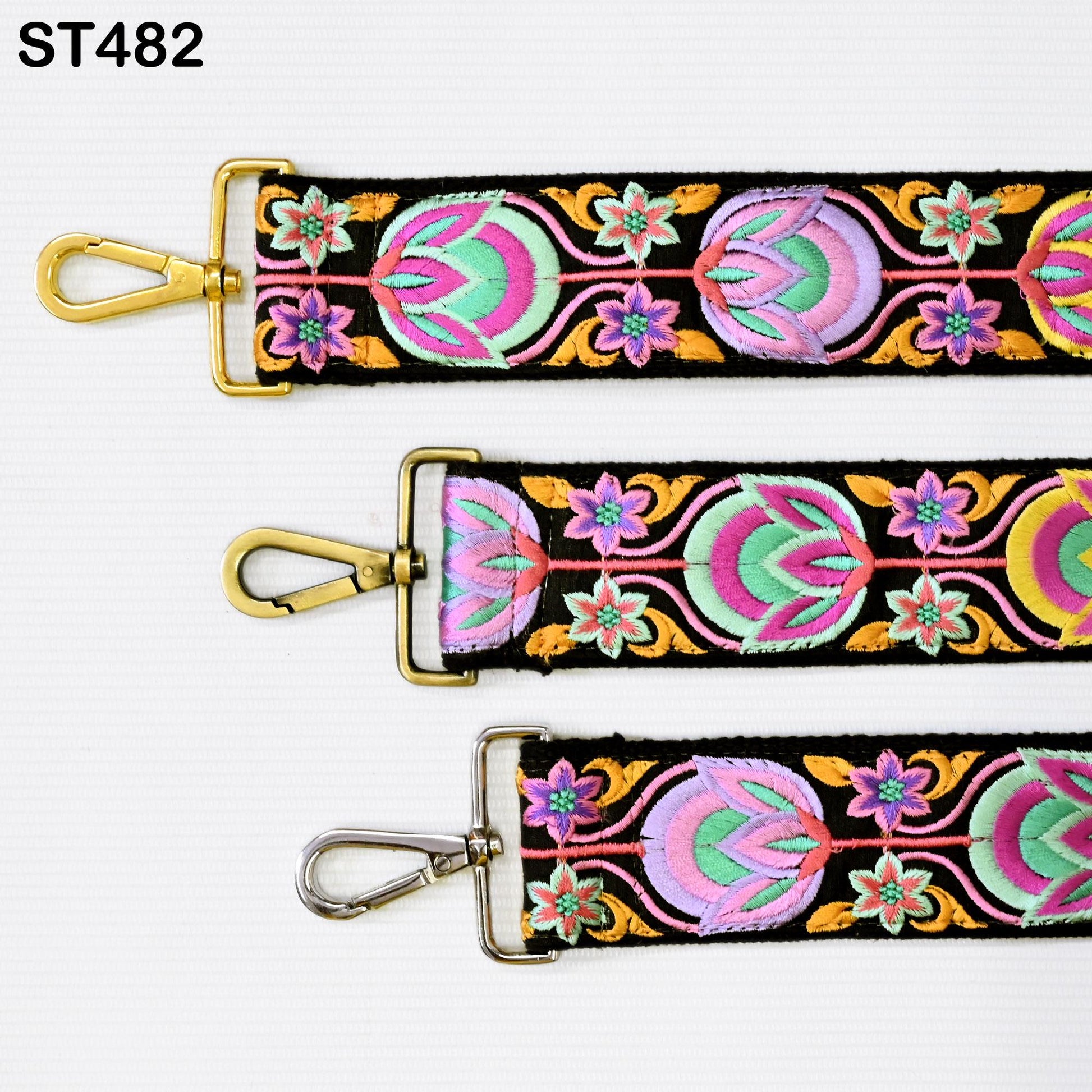 Replacement Handbag Bag Strap Embroidered Camera Strap Crossbody Strap for Purses Gift for Holiday Season Embroidery Adjustable Guitar Strap