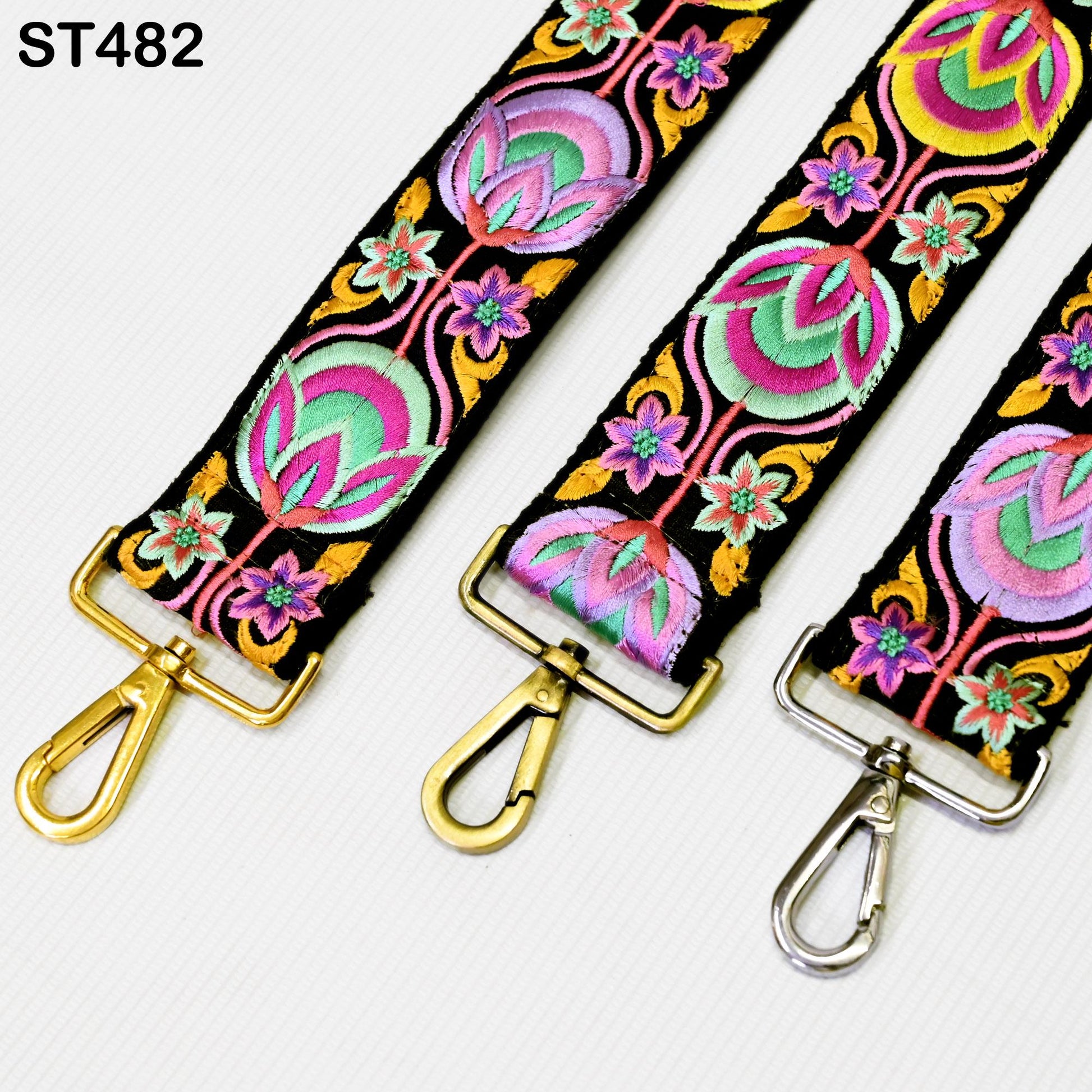 Replacement Handbag Bag Strap Embroidered Camera Strap Crossbody Strap for Purses Gift for Holiday Season Embroidery Adjustable Guitar Strap