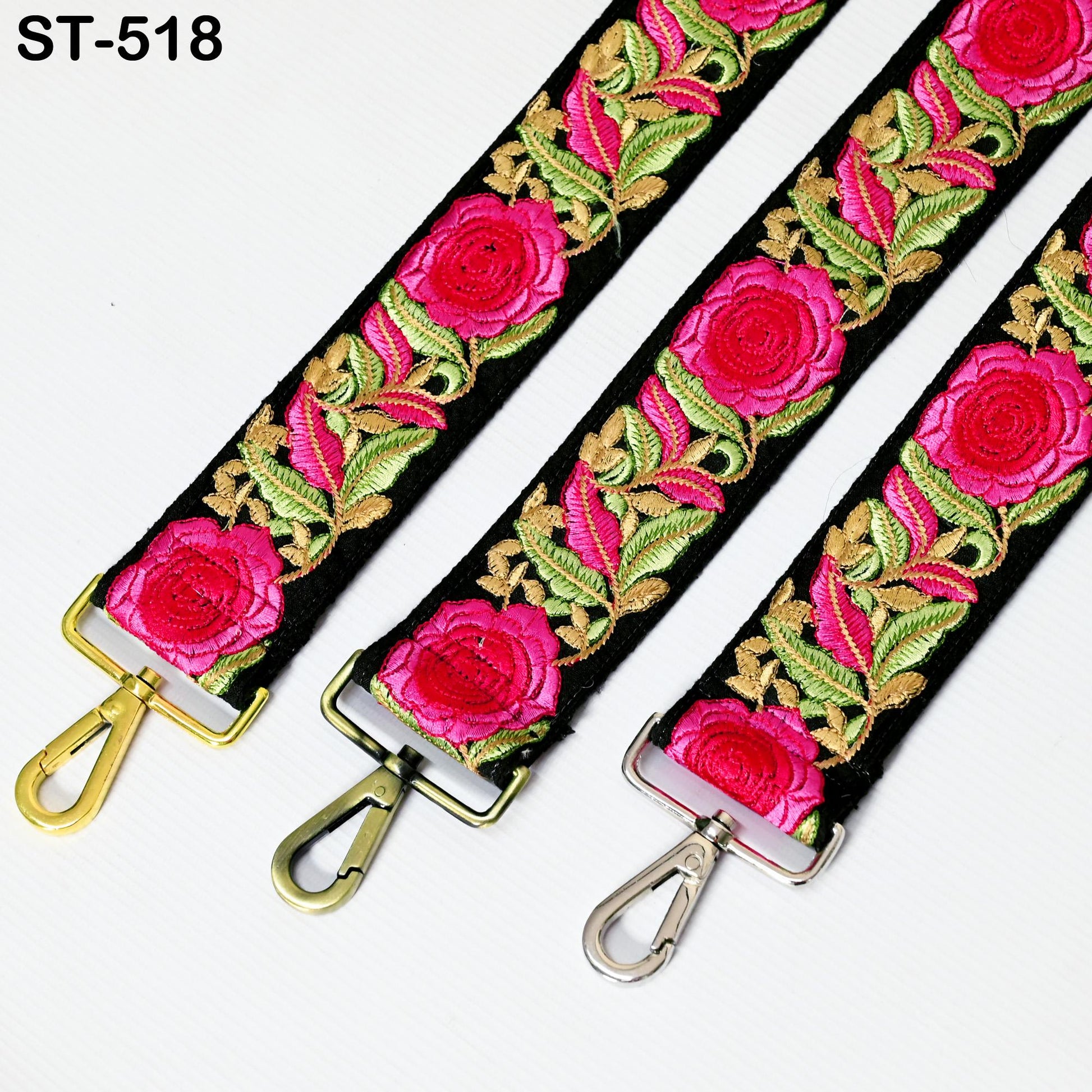 Embroidered Purse Strap Crossbody Strap for Purses Handbag Boho Bag Strap Floral Embroidery Replacement Strap Boho Guitar Strap Gift for her