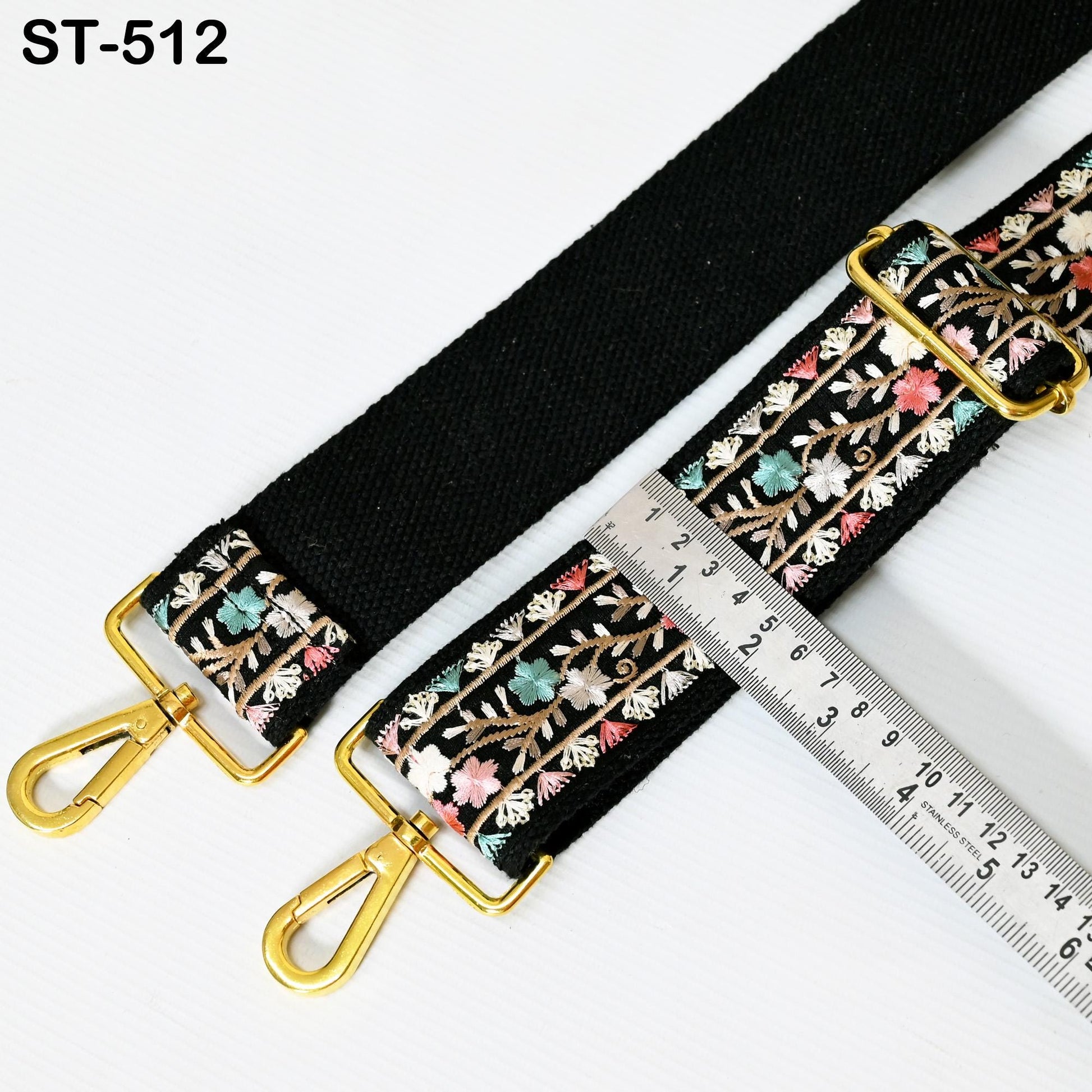 Embroidery Adjustable Camera Strap Crossbody Strap for Purses Embroidered Handbag Boho Bag Strap Replacement Strap Guitar Strap Gift for her
