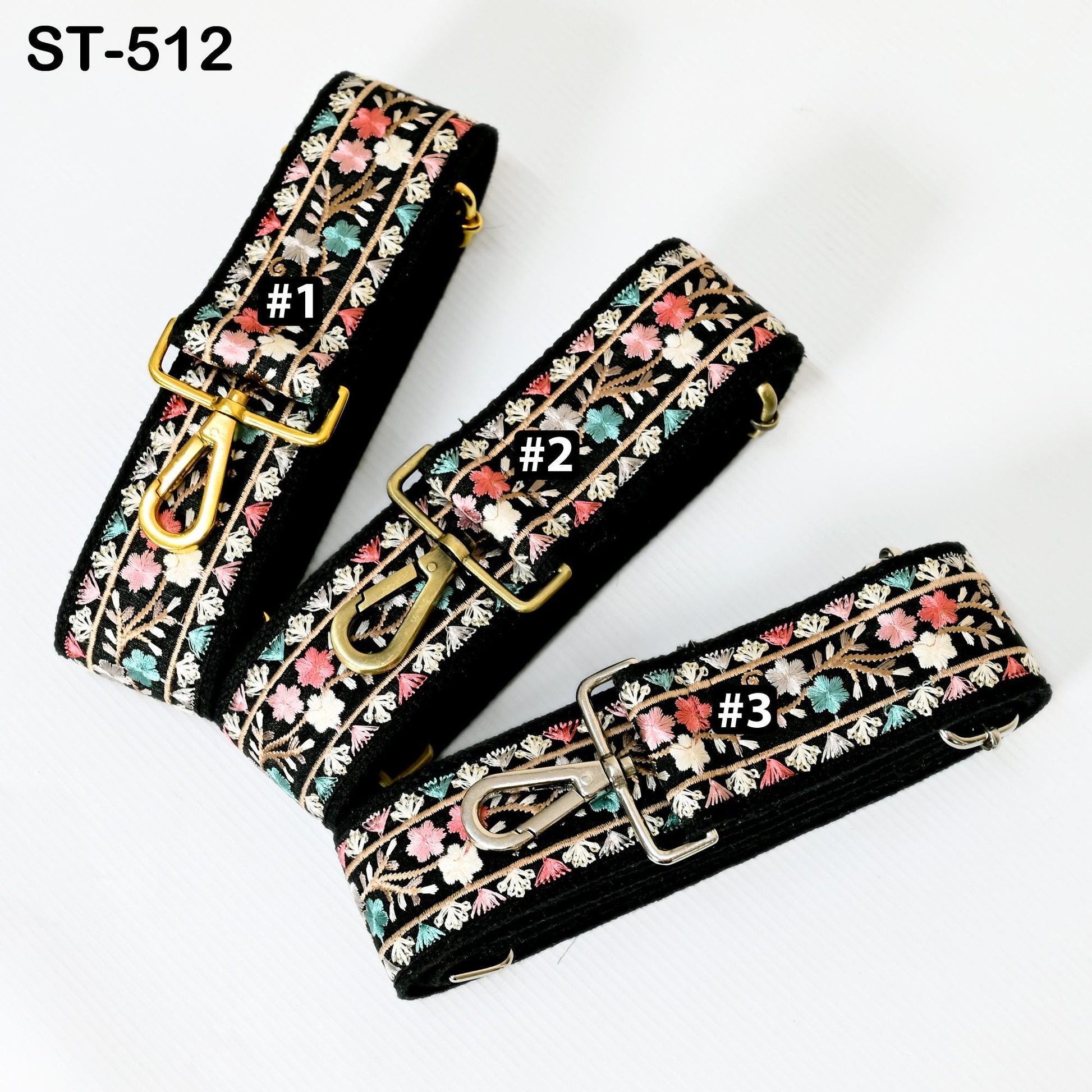 Embroidery Adjustable Camera Strap Crossbody Strap for Purses Embroidered Handbag Boho Bag Strap Replacement Strap Guitar Strap Gift for her
