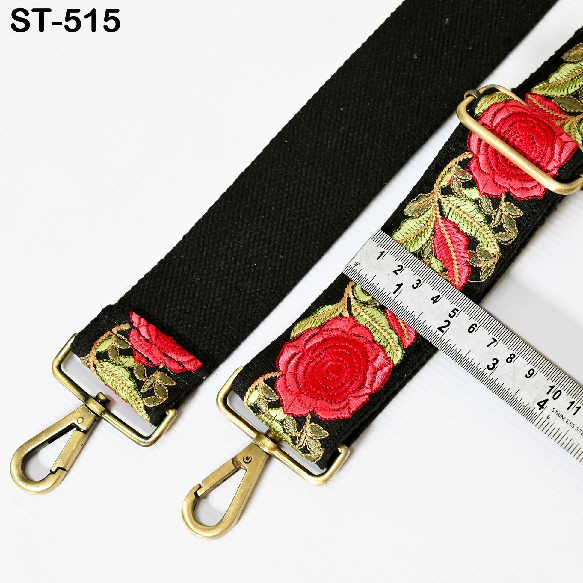 Embroidered Purse Strap Crossbody Strap for Purses Handbag Boho Bag Strap Floral Embroidery Replacement Strap Boho Guitar Strap Gift for her