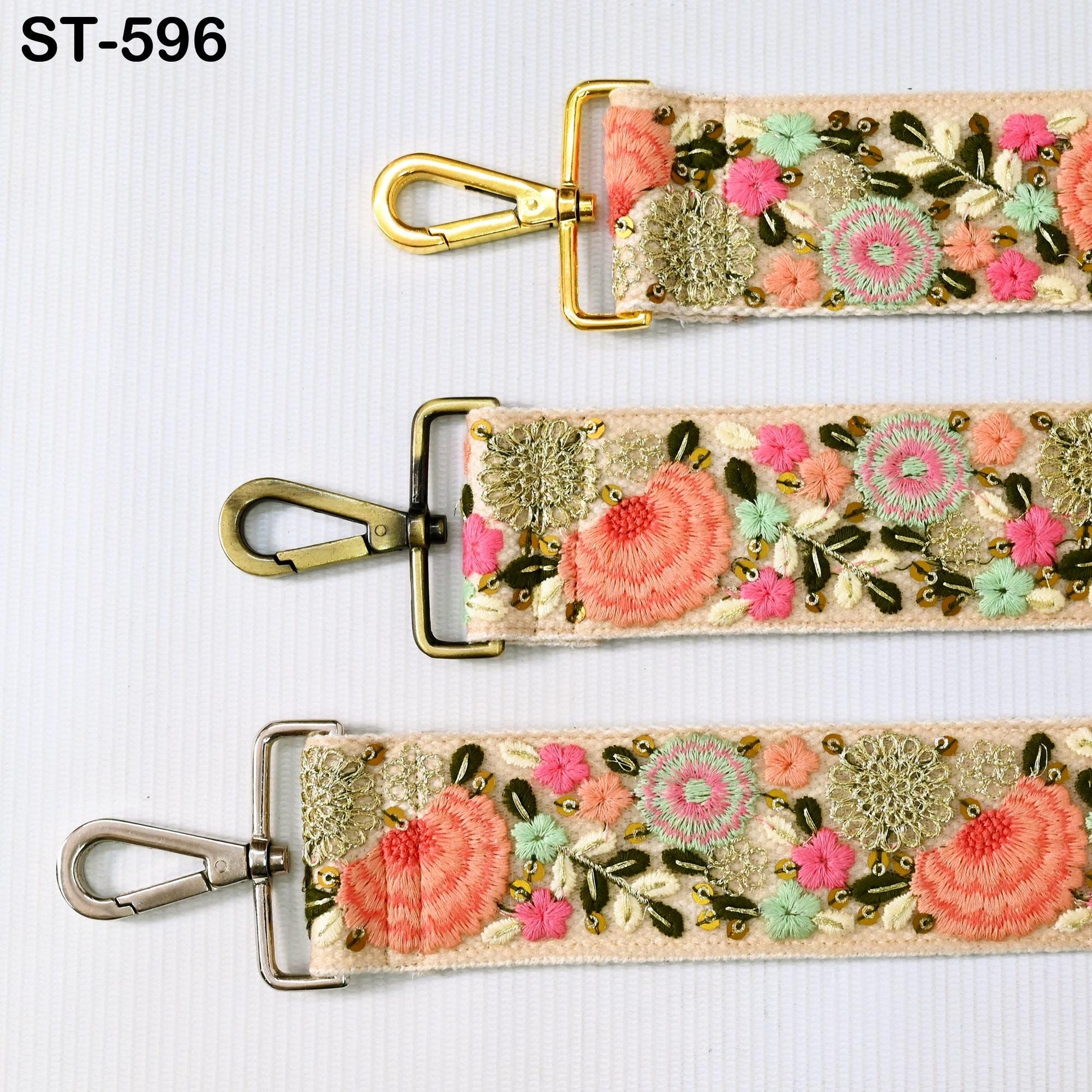 Embroidered Purse Strap Crossbody Strap for Purses Handbag Boho Bag Strap Floral Embroidery Replacement Strap Boho Guitar Strap Gift for her