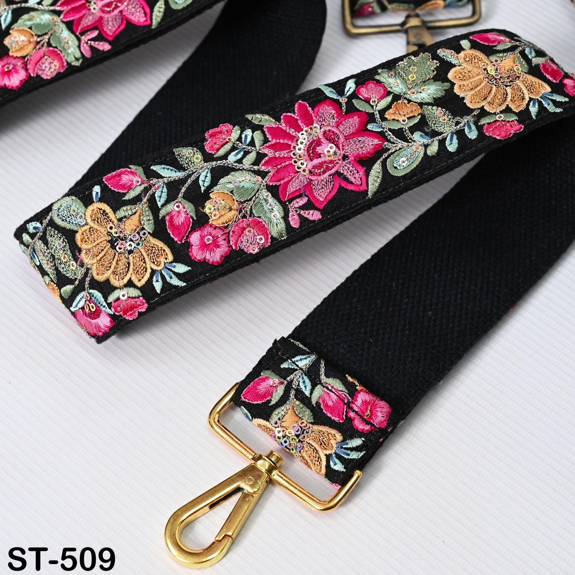 Embroidered Canvas Sling Bag Strap Messenger Crossbody Strap for Purses Handbag Embroidery Replacement Strap Boho Guitar Strap Gift Mother