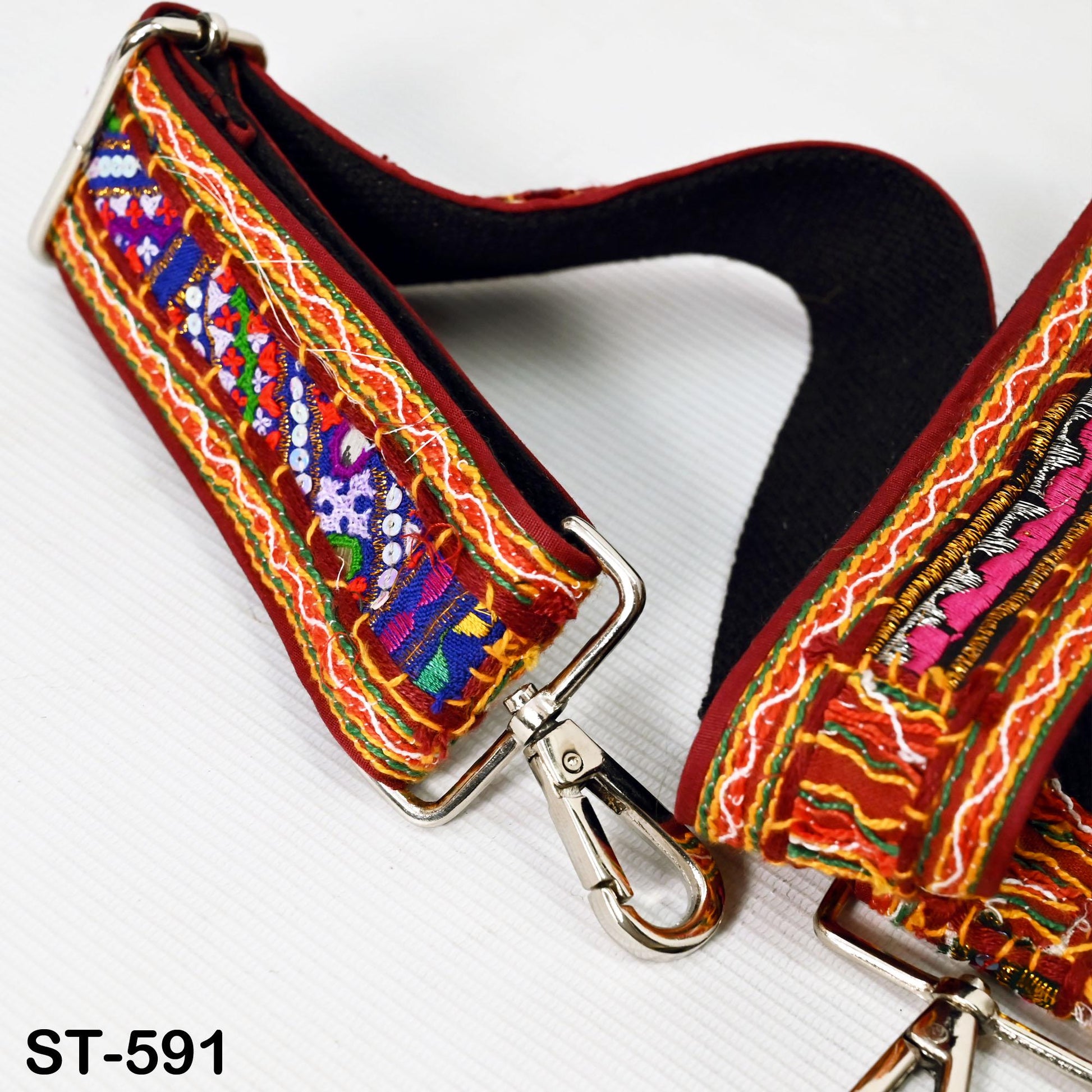 Kutch Embroidered Purse Strap Boho Crossbody Strap for Purses Handbag Bag Strap Embroidery Replacement Strap Boho Guitar Strap Gift for her