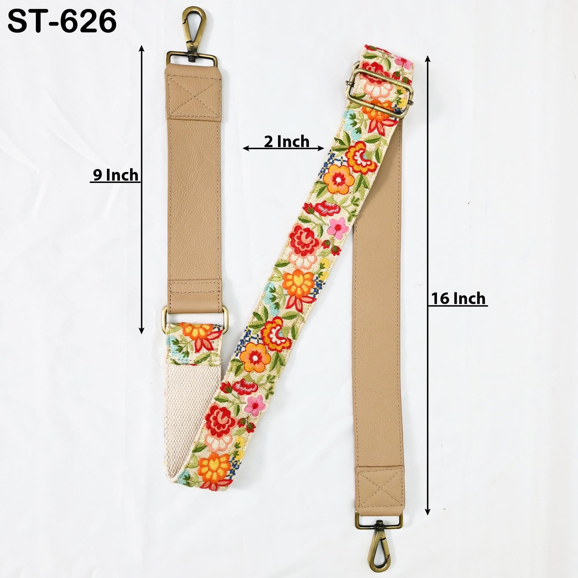 Replacement Crossbody Strap Leather Handbag Boho Bag Shoulder Strap Purses Embroidery Pale Taupe Adjustable Strap Christmas Gift for Mother
