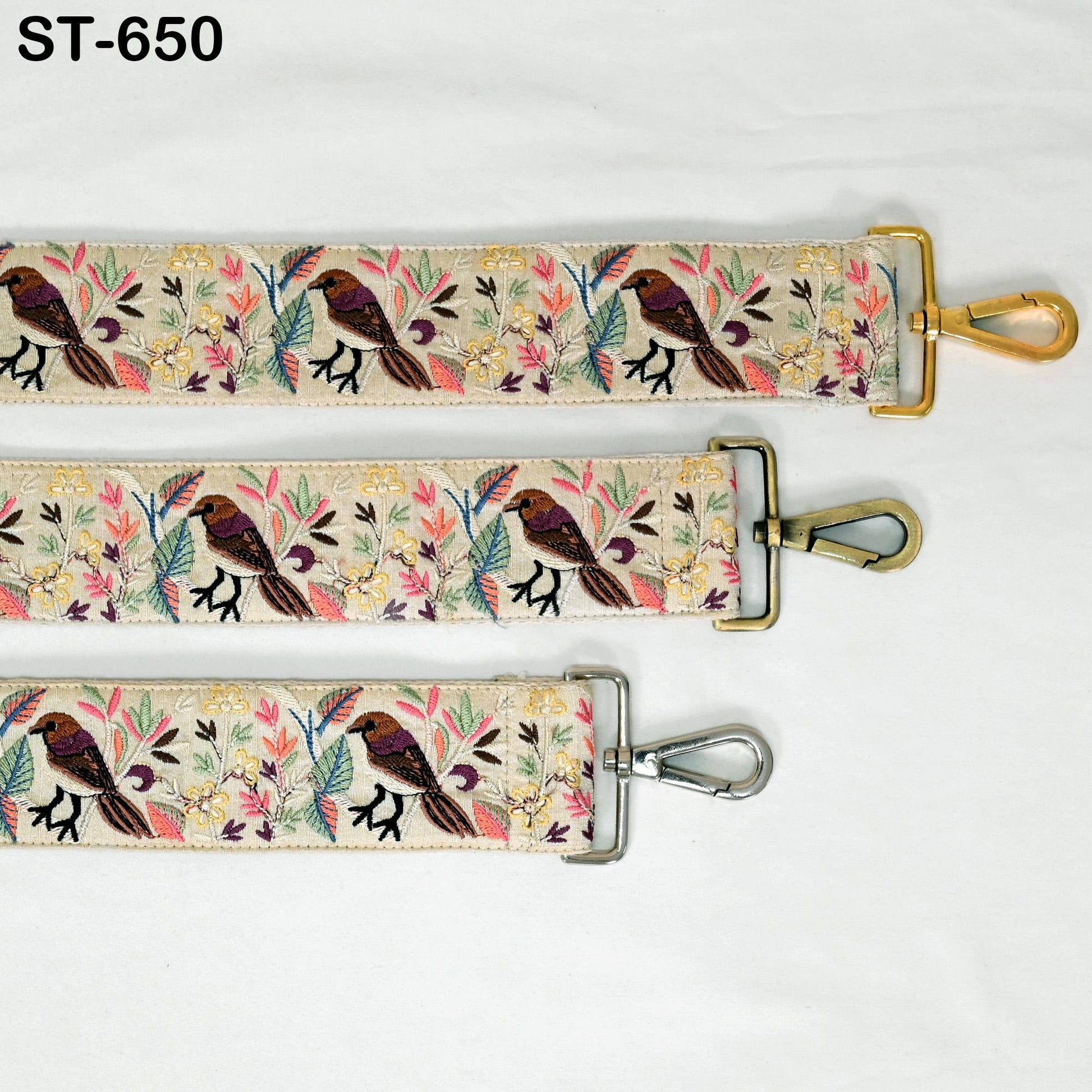 Ivory Embroidery Replacement Purse Strap Crossbody Strap for Purses Embroidered Boho Bag Strap Boho Guitar Strap Handbag Strap Gift for her