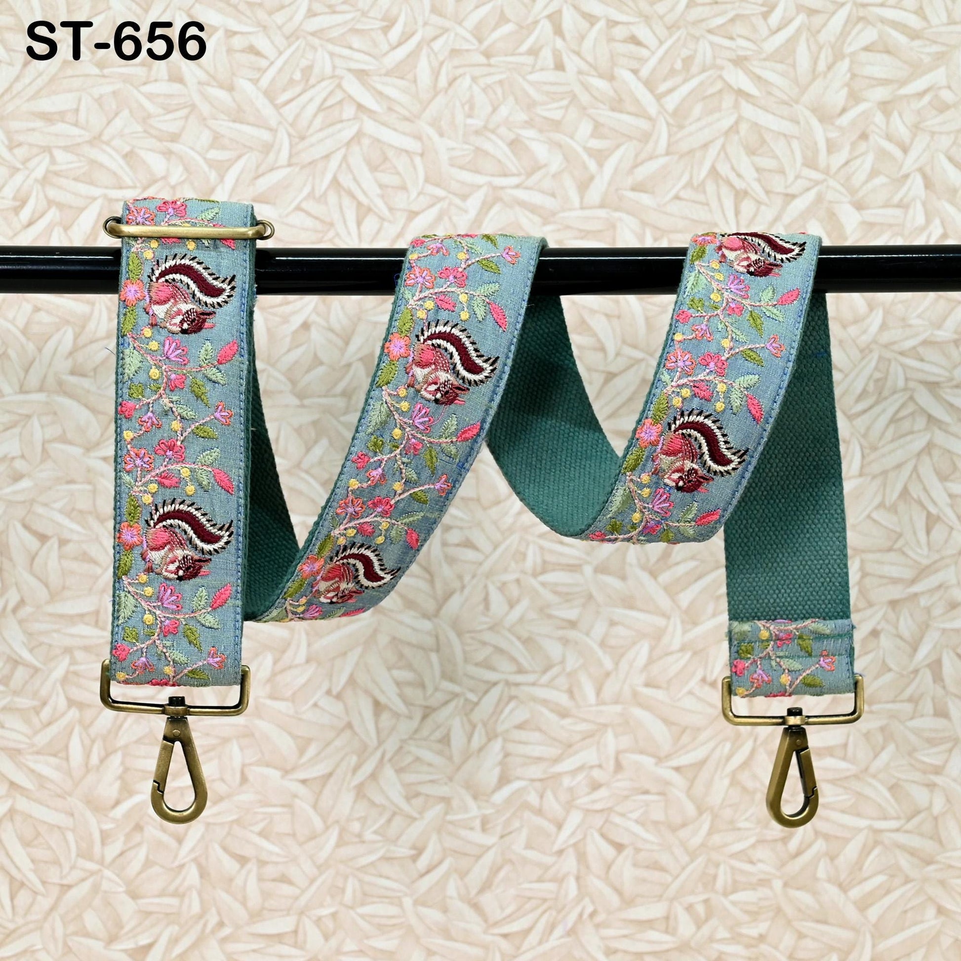 Embroidered Purse Strap Crossbody Strap for Purses Handbag Messenger Bags Strap Embroidery Replacement Straps Boho Guitar Strap Gift Friend