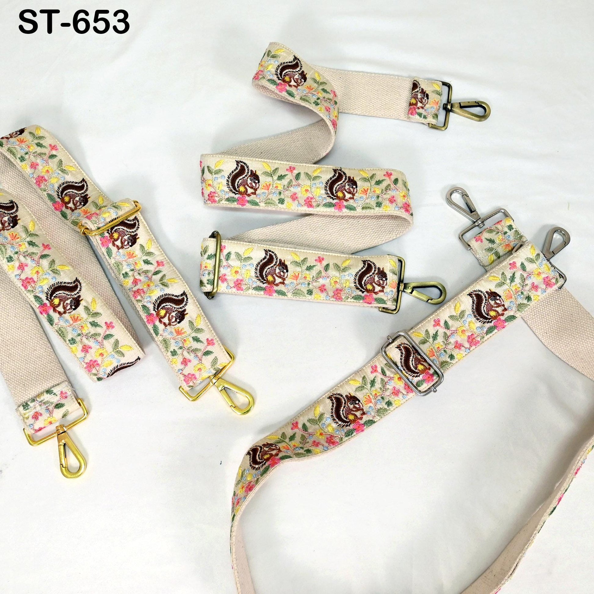 Embroidered Purse Strap Crossbody Strap for Purses Handbag Messenger Bags Strap Embroidery Replacement Straps Boho Guitar Strap Gift Friend