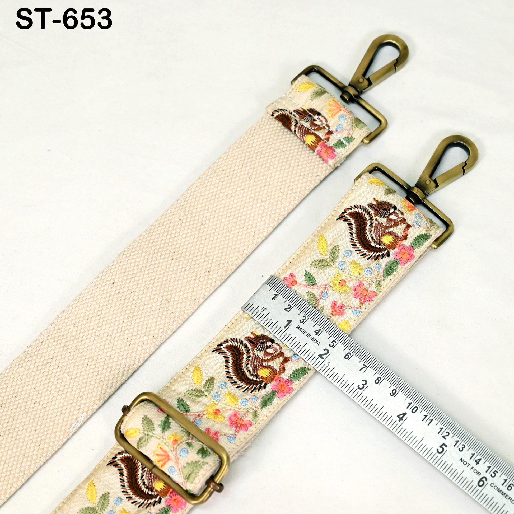 Embroidered Purse Strap Crossbody Strap for Purses Handbag Messenger Bags Strap Embroidery Replacement Straps Boho Guitar Strap Gift Friend