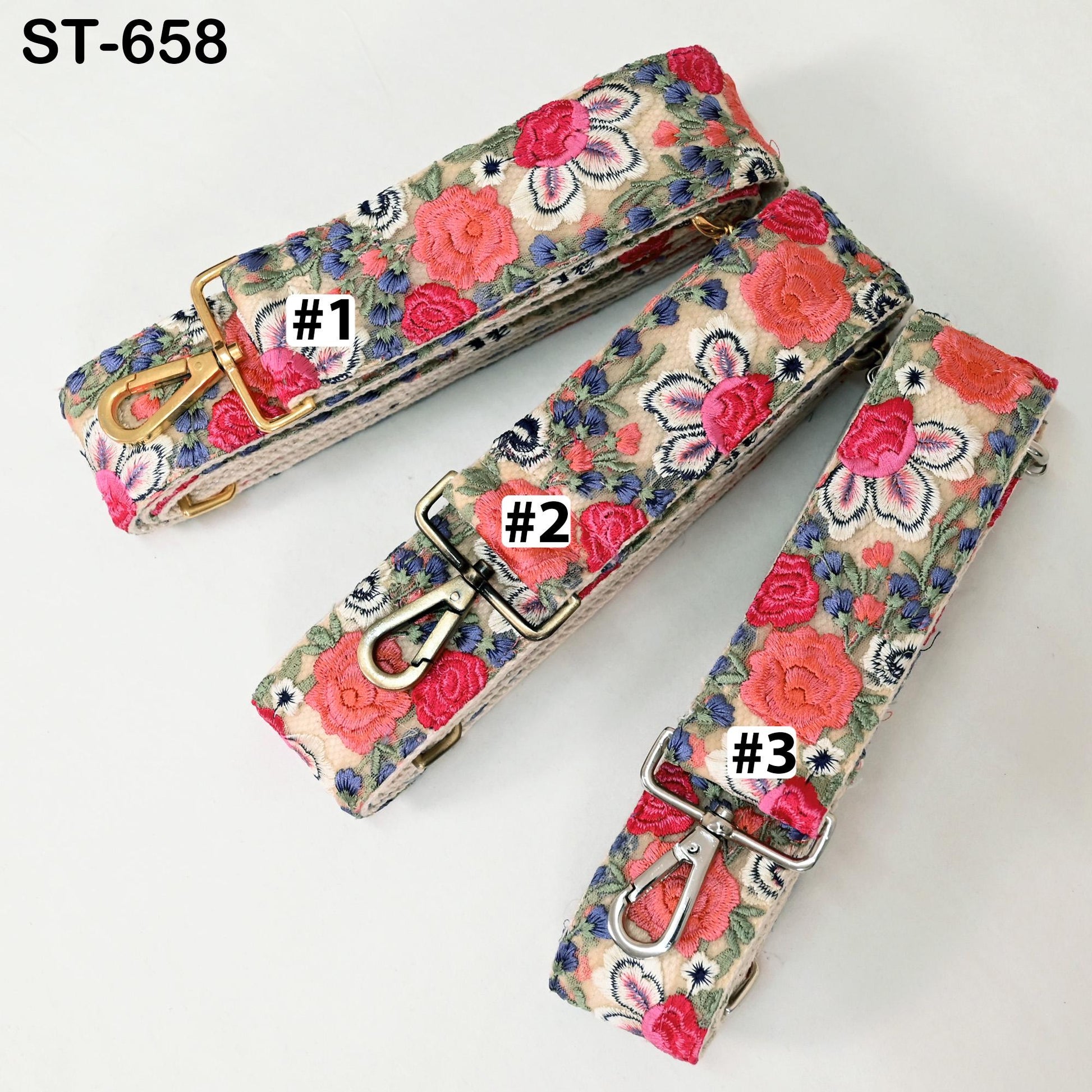 Embroidered Purse Strap Crossbody Strap for Purses Handbag Boho Bag Strap Floral Embroidery Replacement Strap Boho Guitar Strap Gift for Mom