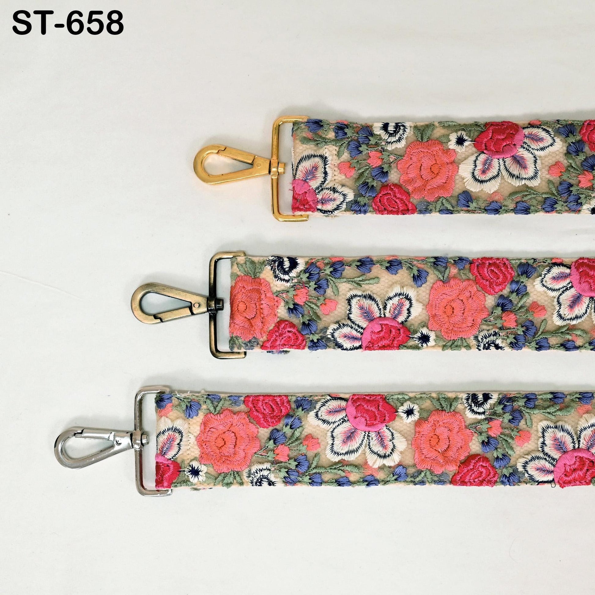 Embroidered Purse Strap Crossbody Strap for Purses Handbag Boho Bag Strap Floral Embroidery Replacement Strap Boho Guitar Strap Gift for Mom