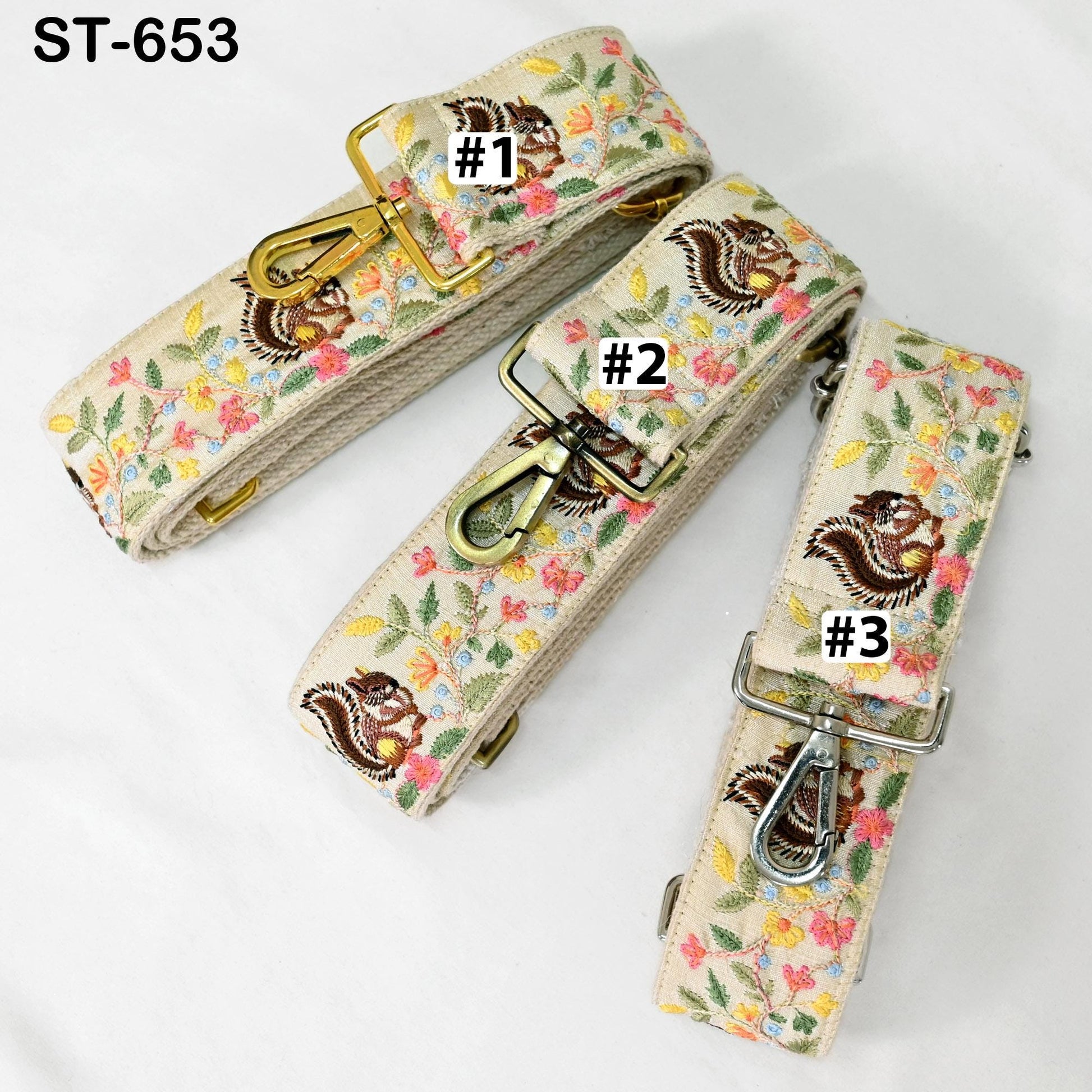 Embroidered Purse Strap Crossbody Strap for Purses Handbag Messenger Bags Strap Embroidery Replacement Straps Boho Guitar Strap Gift Friend