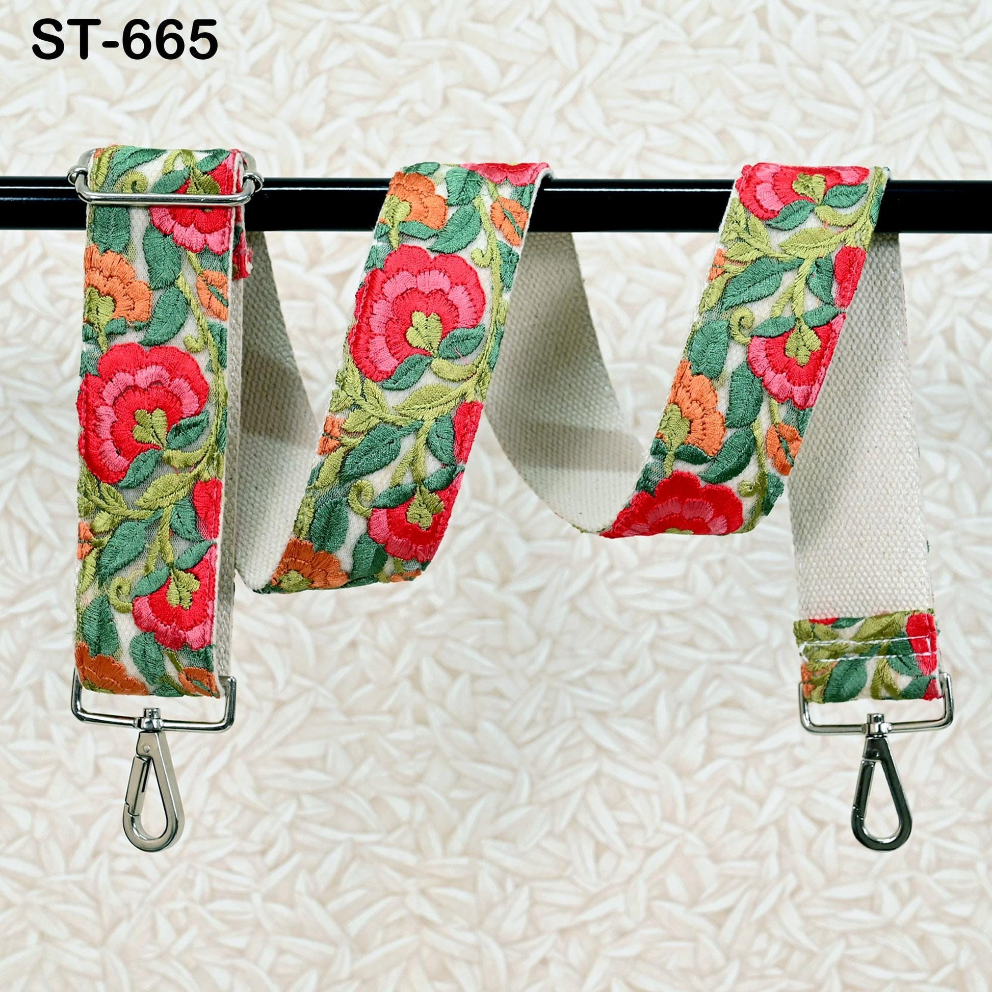 Embroidered Canvas Bag Strap Purse Strap Messenger Crossbody Strap for Purses Handbag Embroidery Replacement Strap Boho Guitar Strap Gift