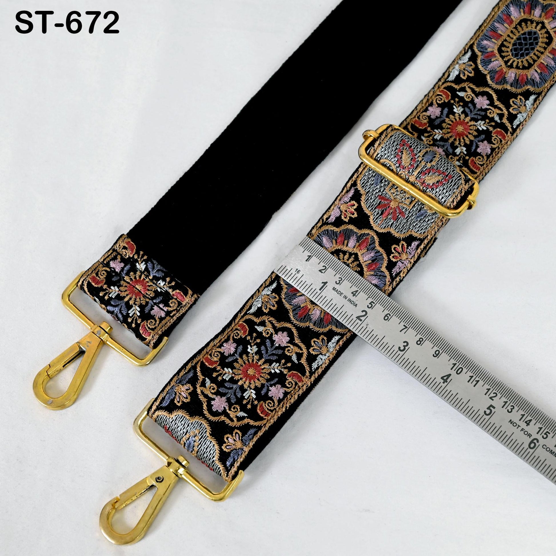 Embroidered Purse Strap Crossbody Strap for Purses Handbag Boho Bag Strap Floral Embroidery Replacement Strap Boho Guitar Strap Gift for her