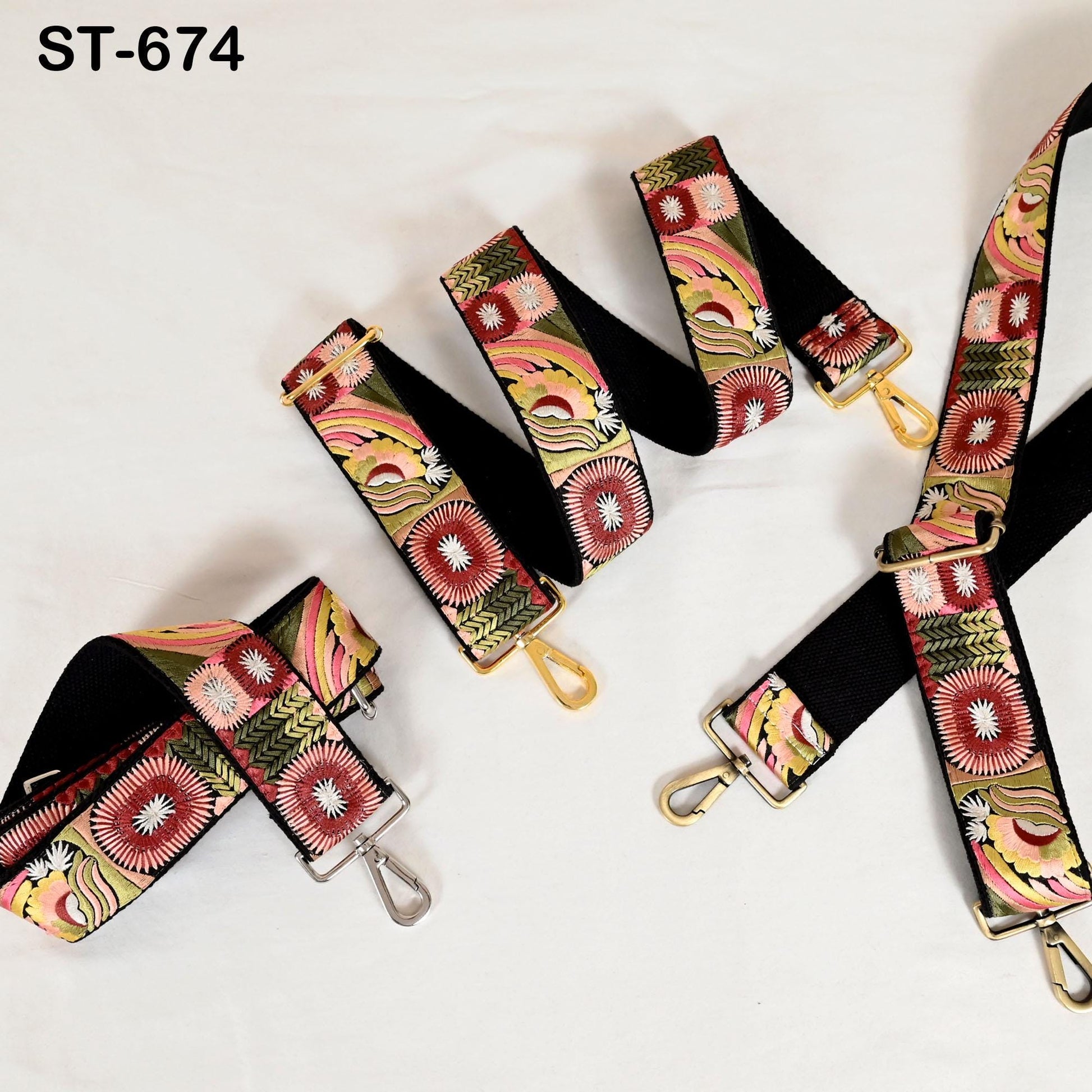 Gift for Mother Replacement Handbag Boho Bag Strap Embroidered Camera Strap Crossbody Strap for Purses Embroidery Adjustable Guitar Strap