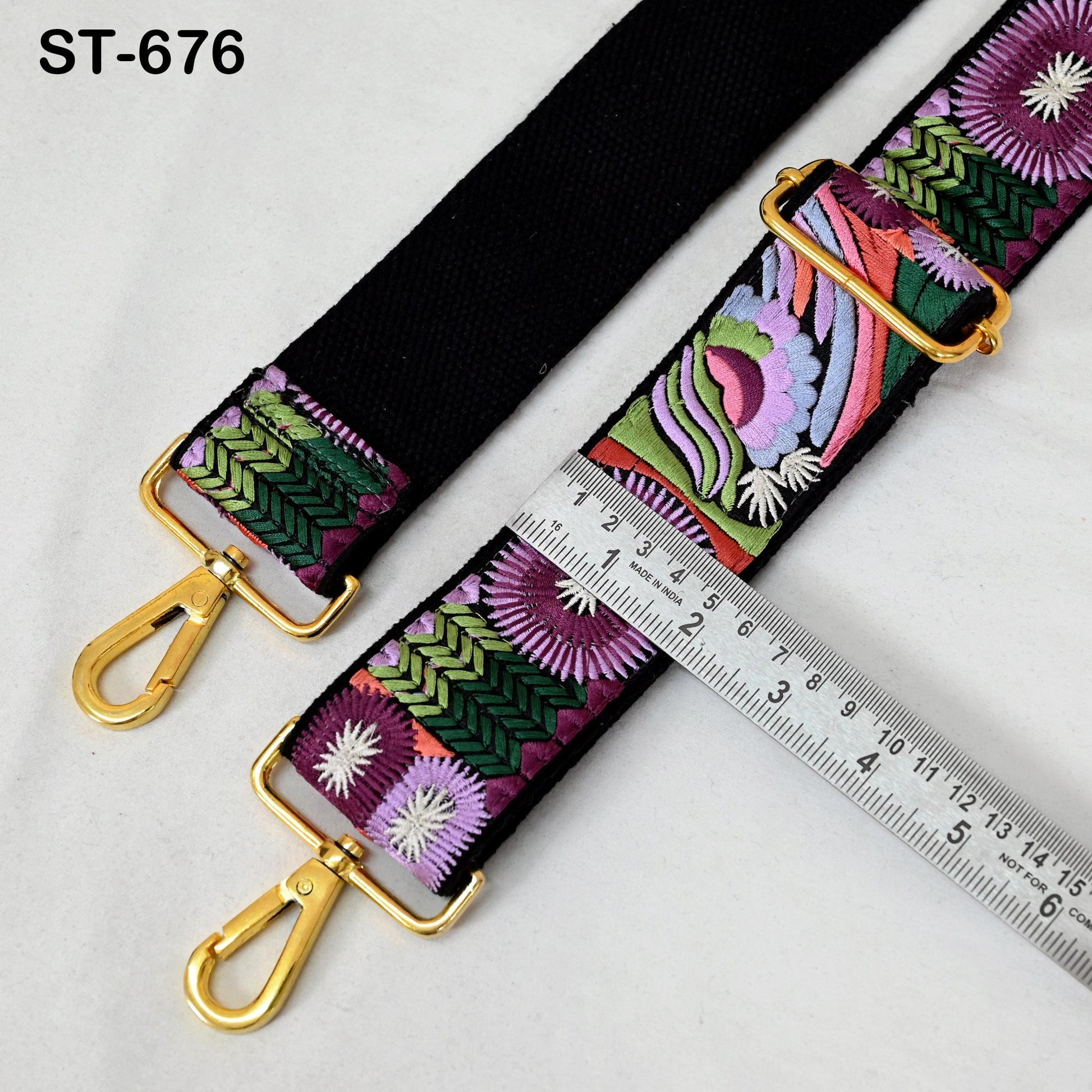 Adjustable Handbag Boho Bag Strap Embroidered Camera Strap Crossbody Strap for Purses Embroidery Replacement Guitar Strap Gift for Daughter