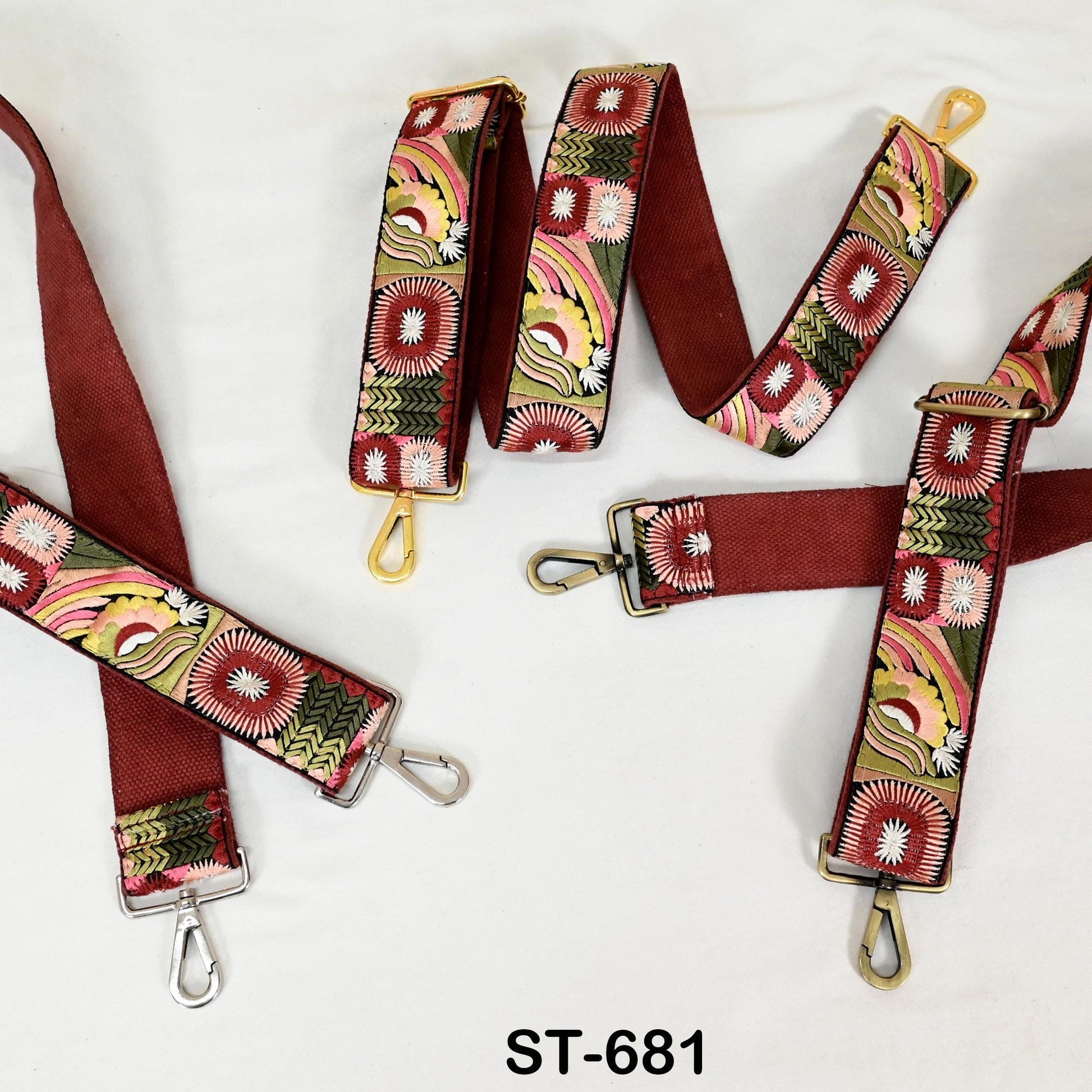 Adjustable Handbag Boho Bag Strap Embroidered Camera Strap Crossbody Strap for Purses Embroidery Replacement Guitar Strap Gift for Daughter