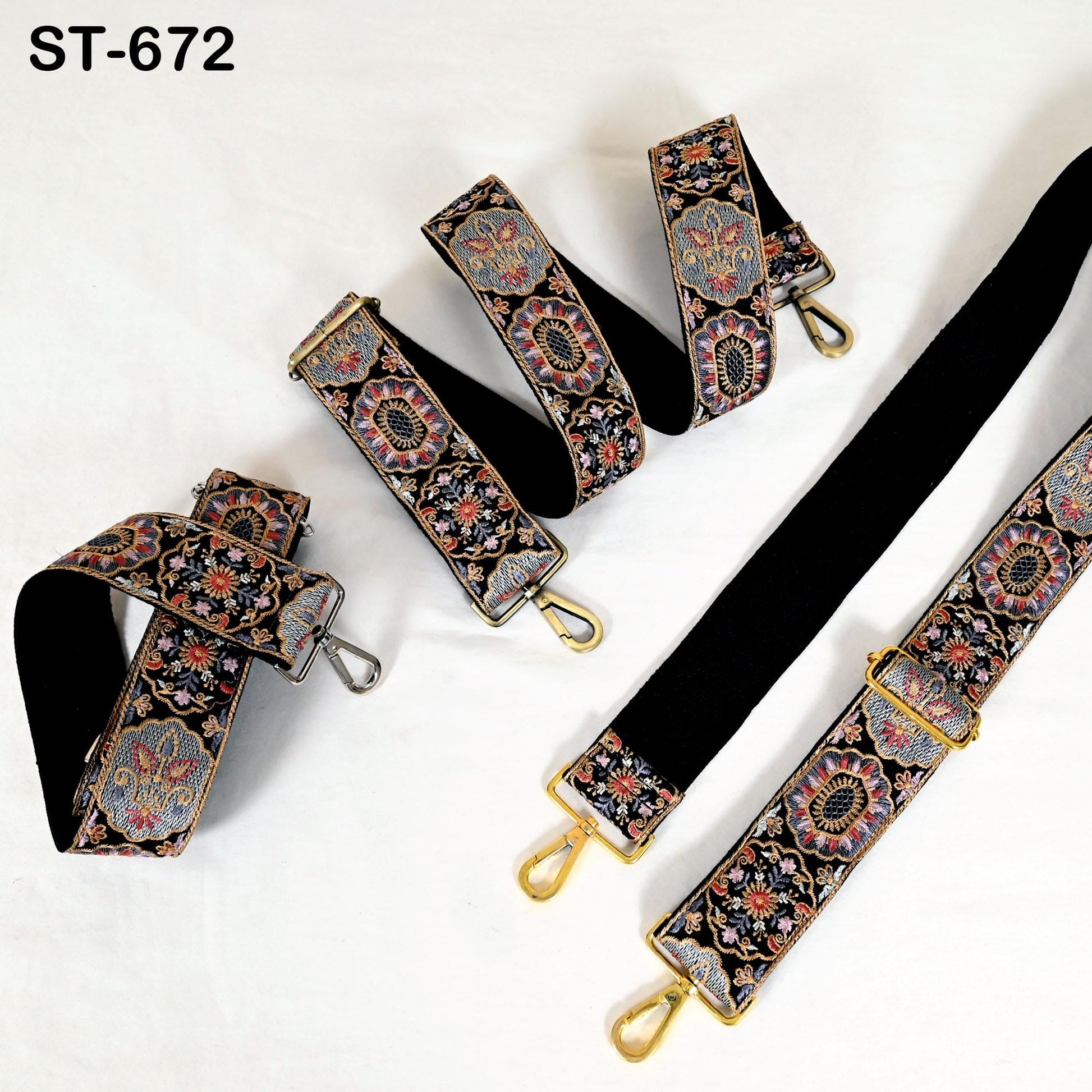 Embroidered Purse Strap Crossbody Strap for Purses Handbag Boho Bag Strap Floral Embroidery Replacement Strap Boho Guitar Strap Gift for her