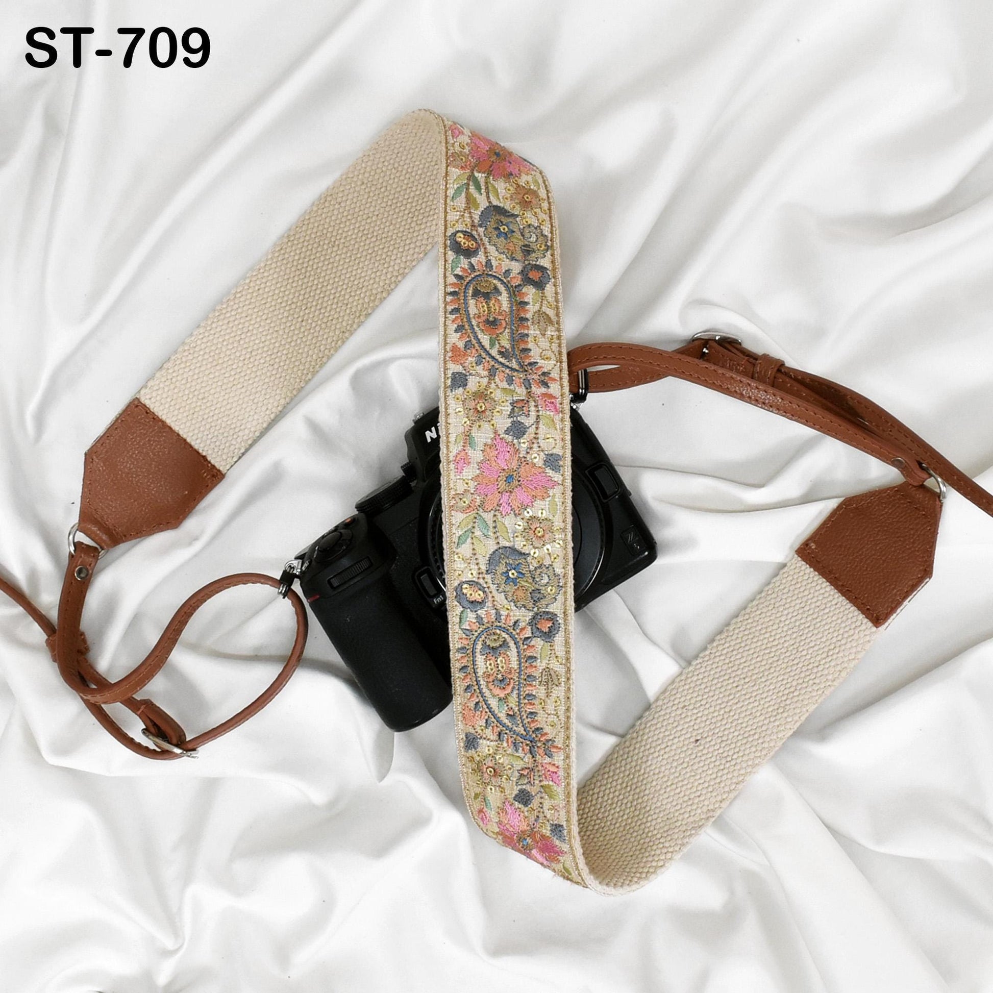 Photographer Leather Strap Sling Camera Strap Embroidery DSLR Camera Accessories Camera Holder Neck Shoulder Strap Christmas Gifts Boyfriend