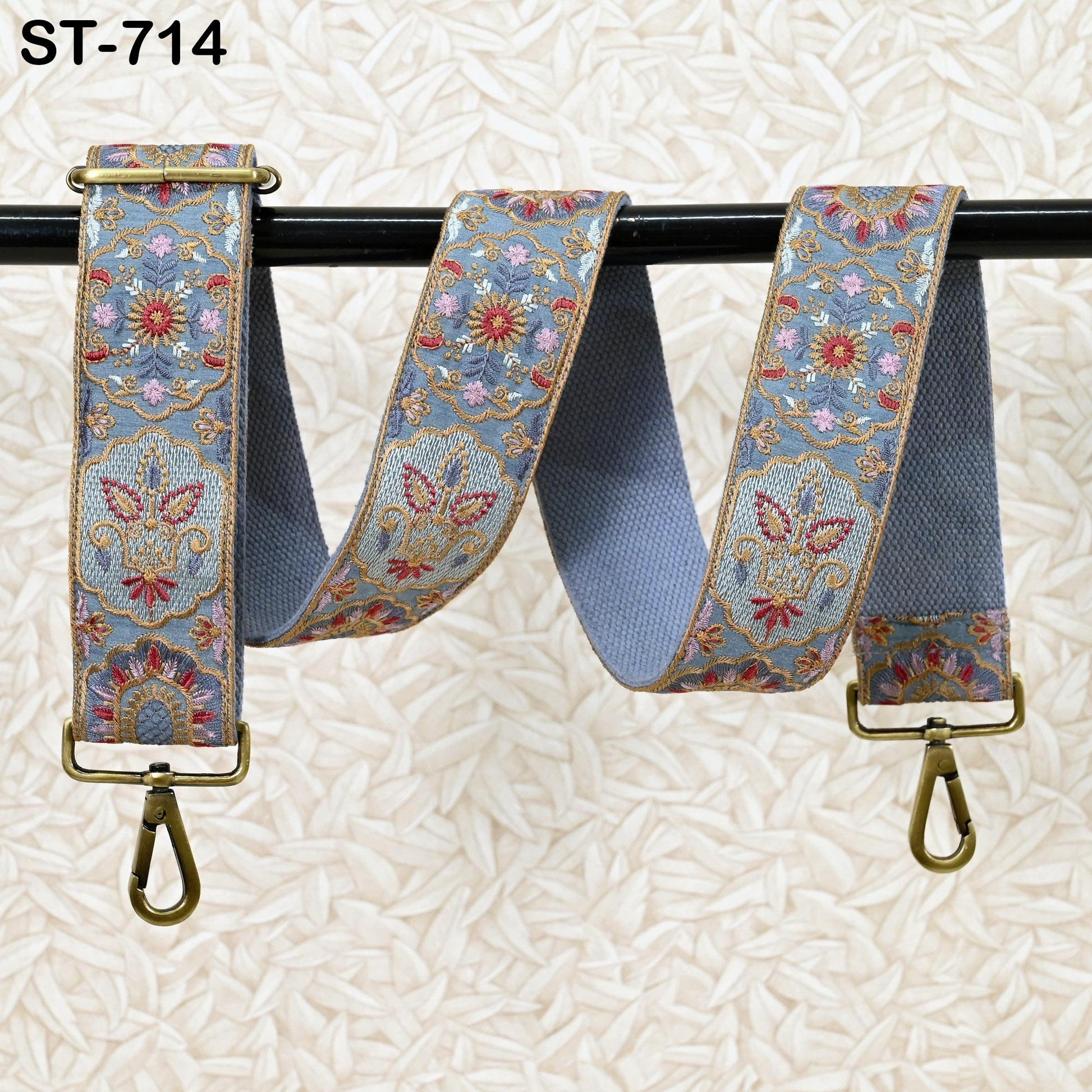 Embroidered Purse Strap Crossbody Strap for Purses Handbag Boho Bag Strap Floral Embroidery Replacement Strap Boho Guitar Strap Gift for Mom