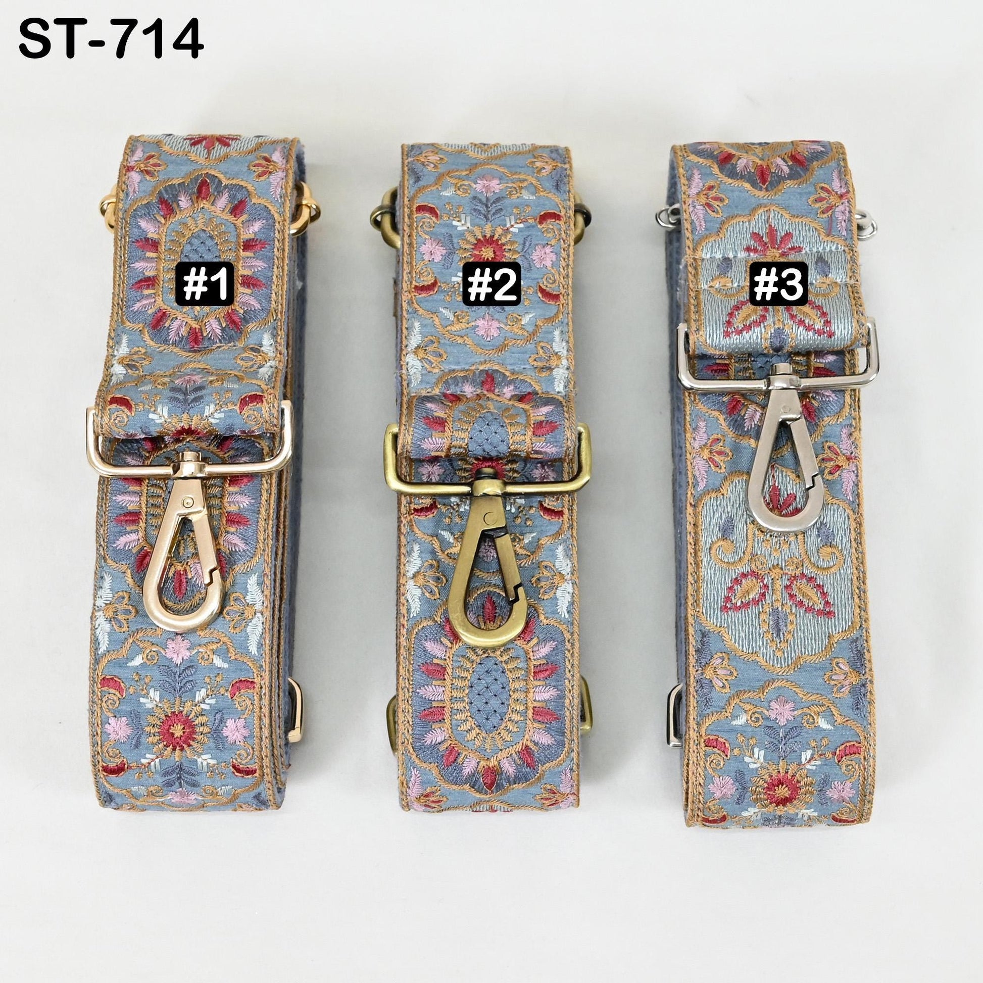 Embroidered Purse Strap Crossbody Strap for Purses Handbag Boho Bag Strap Floral Embroidery Replacement Strap Boho Guitar Strap Gift for Mom