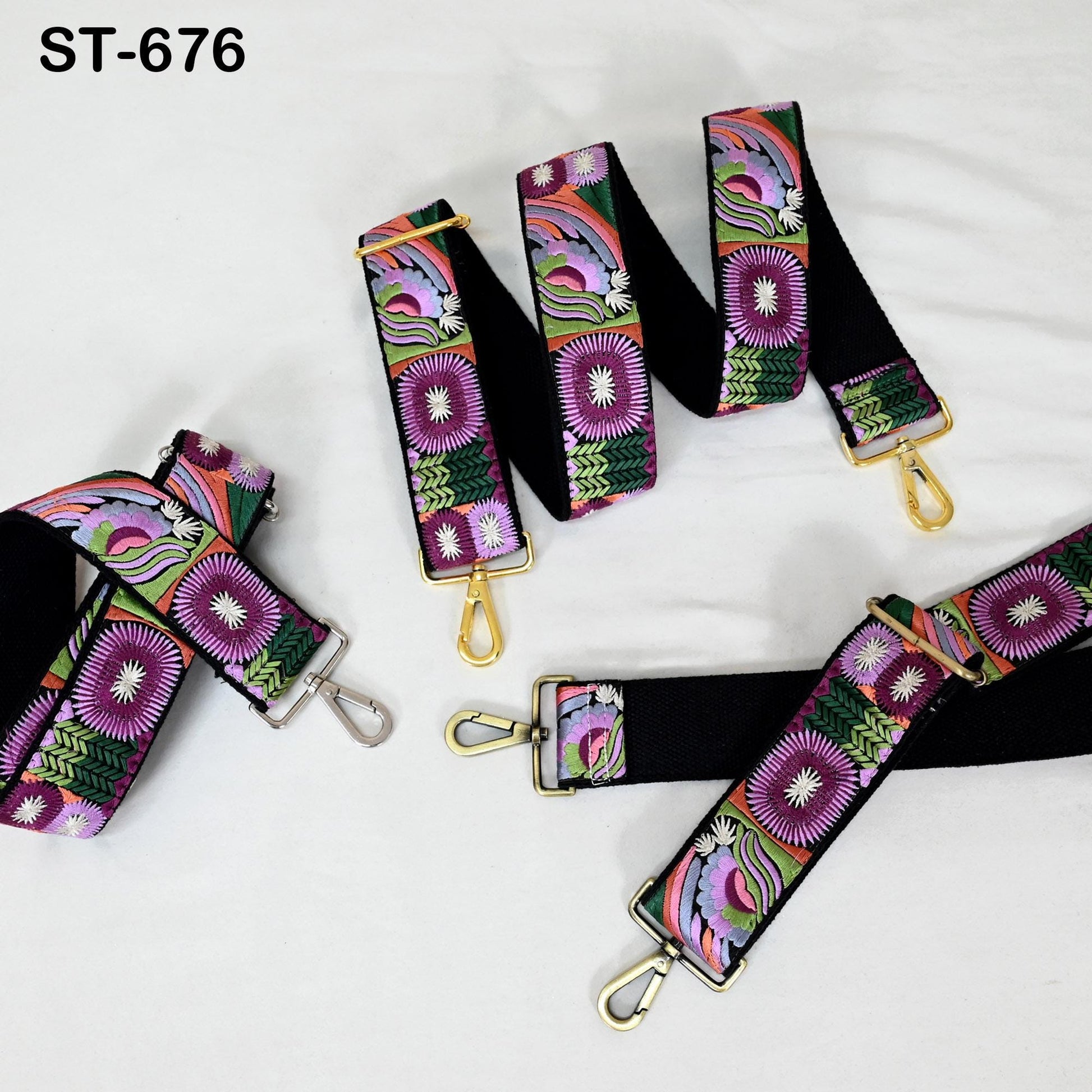 Adjustable Handbag Boho Bag Strap Embroidered Camera Strap Crossbody Strap for Purses Embroidery Replacement Guitar Strap Gift for Daughter