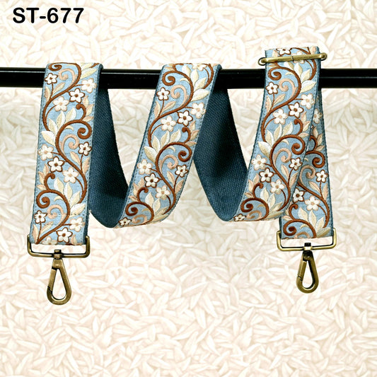 Messenger Crossbody Strap for Purses Embroidered Canvas Sling Bag Detachable Strap Handbag Embroidery Replacement Guitar Strap Gift Mother