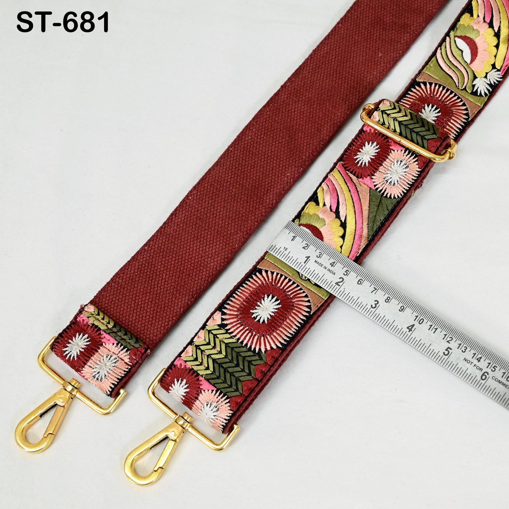 Adjustable Handbag Boho Bag Strap Embroidered Camera Strap Crossbody Strap for Purses Embroidery Replacement Guitar Strap Gift for Daughter