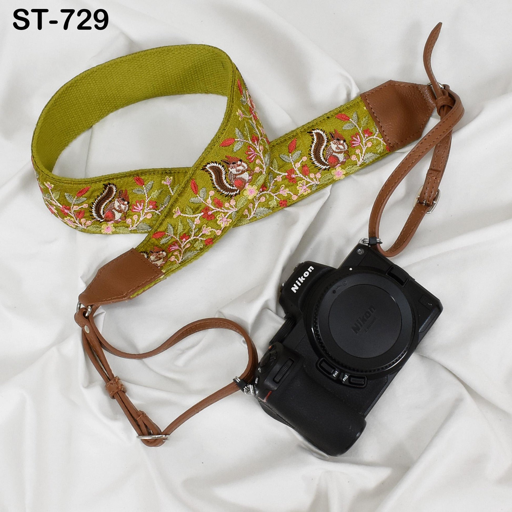 Photographer Leather Strap Sling Camera Strap Embroidery DSLR Camera Accessories Camera Holder Neck Shoulder Strap Christmas Gifts Brother