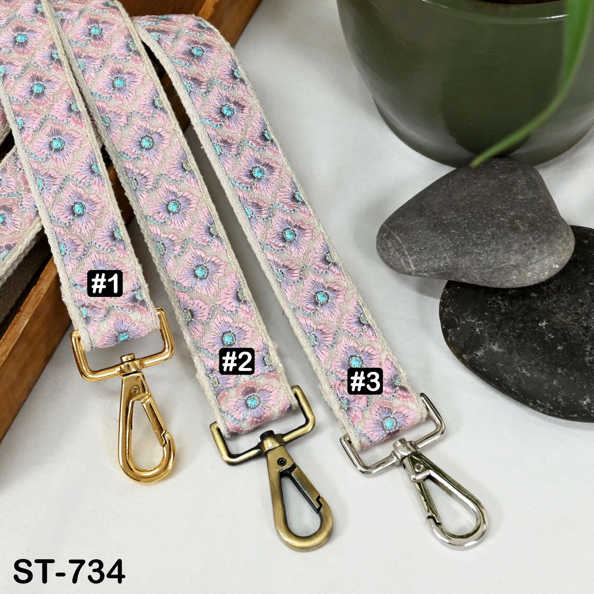 Embroidered Messenger Bags Strap Crossbody Strap for Purses Boho Embroidery Replacement Guitar Strap Handbag Strap Gift for Mom, Friends