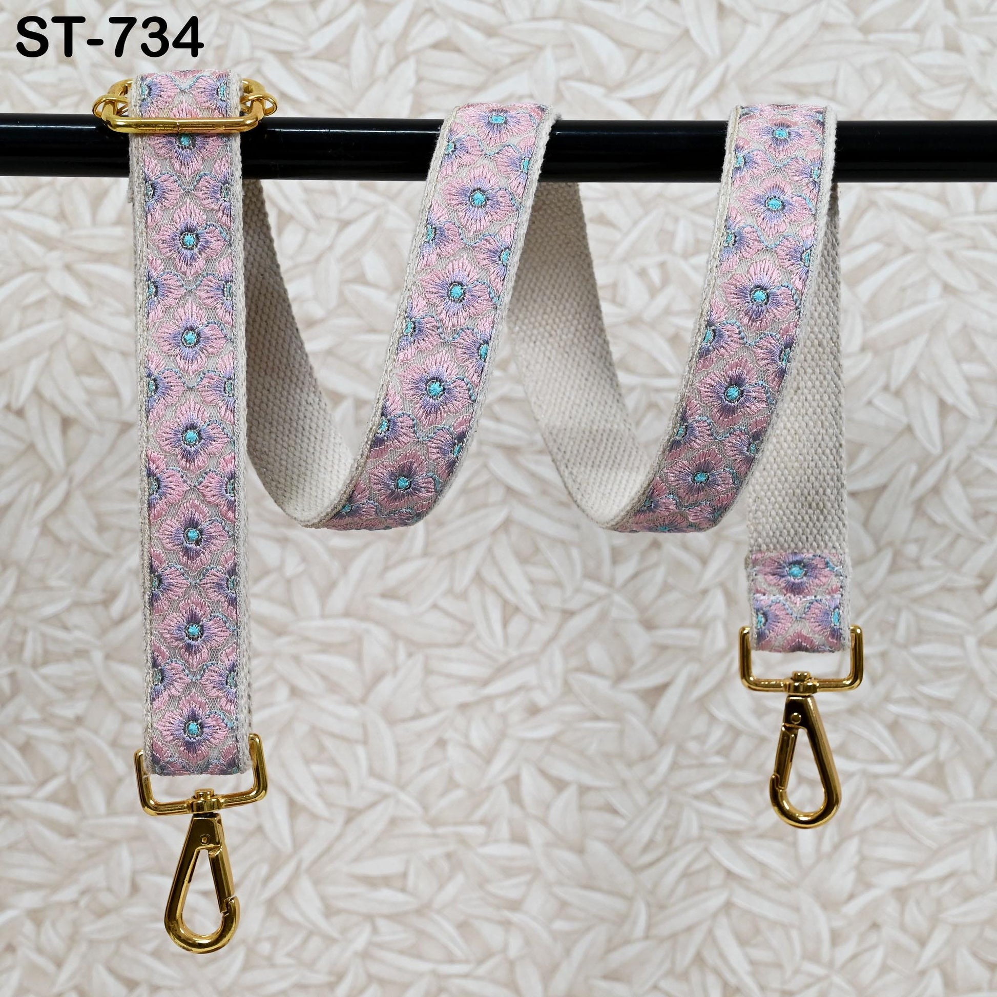 Embroidered Messenger Bags Strap Crossbody Strap for Purses Boho Embroidery Replacement Guitar Strap Handbag Strap Gift for Mom, Friends